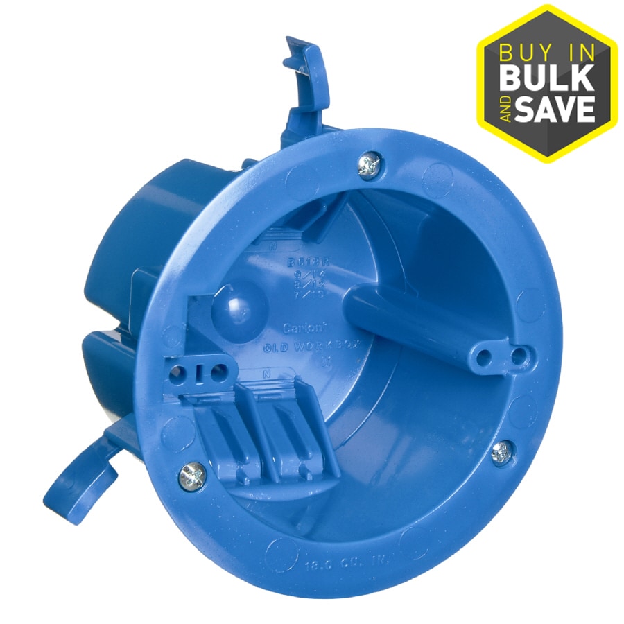 Carlon 1 Gang Blue Plastic Old Work Standard Round Ceiling Electrical Box In The Electrical Boxes Department At Lowes Com