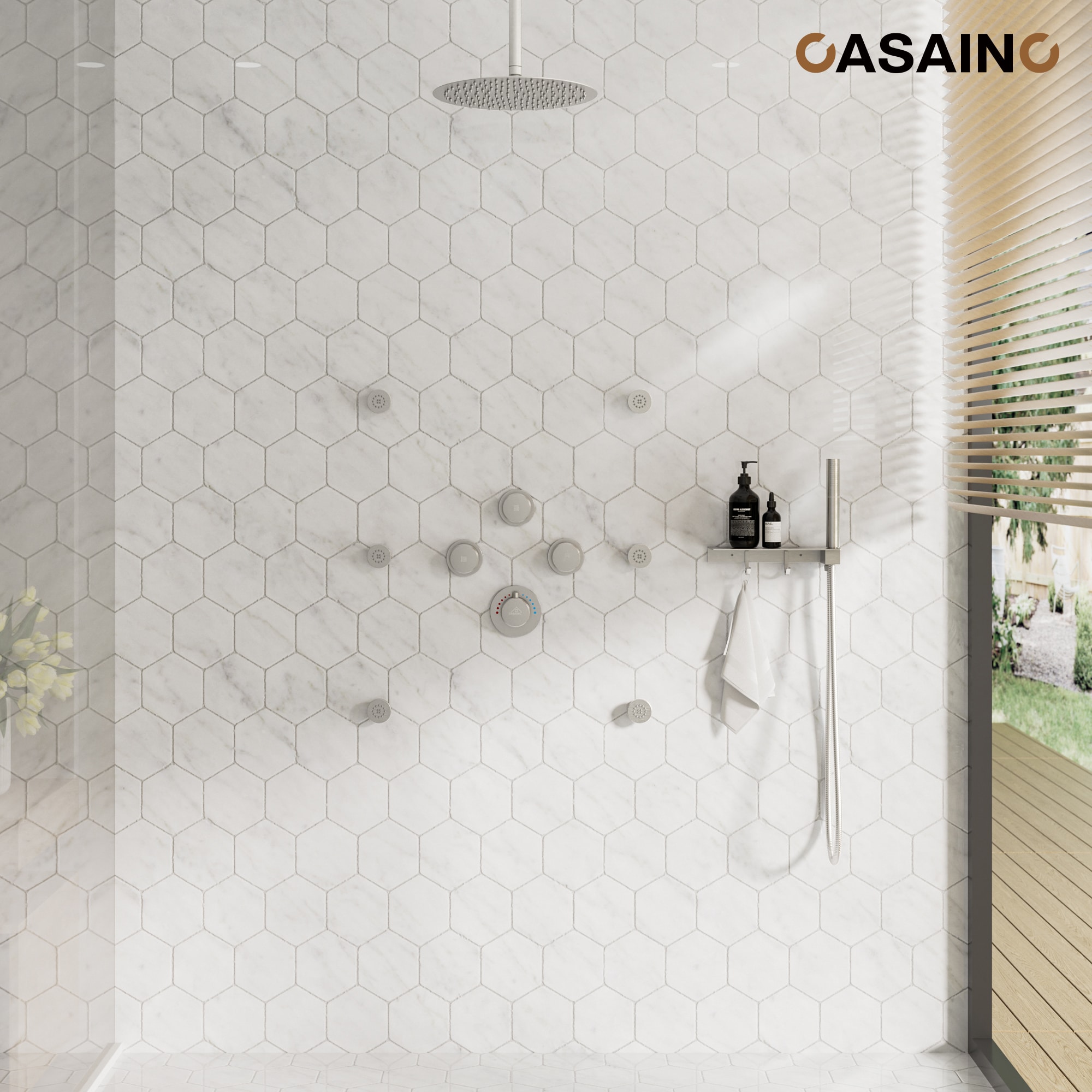 CASAINC KCHS0004-12BN Showerhead-Bar-Panels - View #2