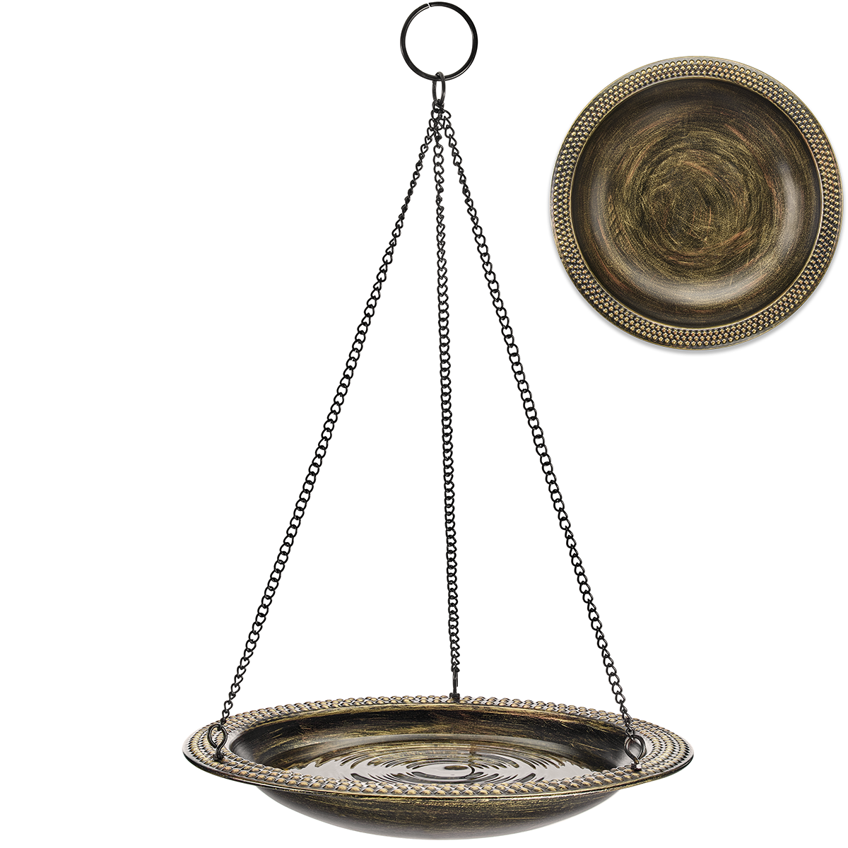 Good Directions BBH13-2 21-Inches H Aged Brass Metal Complete birdbath
