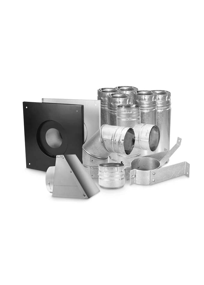 DuraVent 3in Black Pellet Vent Kit - Complete Installation Set for Pellet  Stoves - Includes 5 Pipes, Tee, Elbow, Wall Thimble & More in the Wood & Pellet  Stove Accessories department at