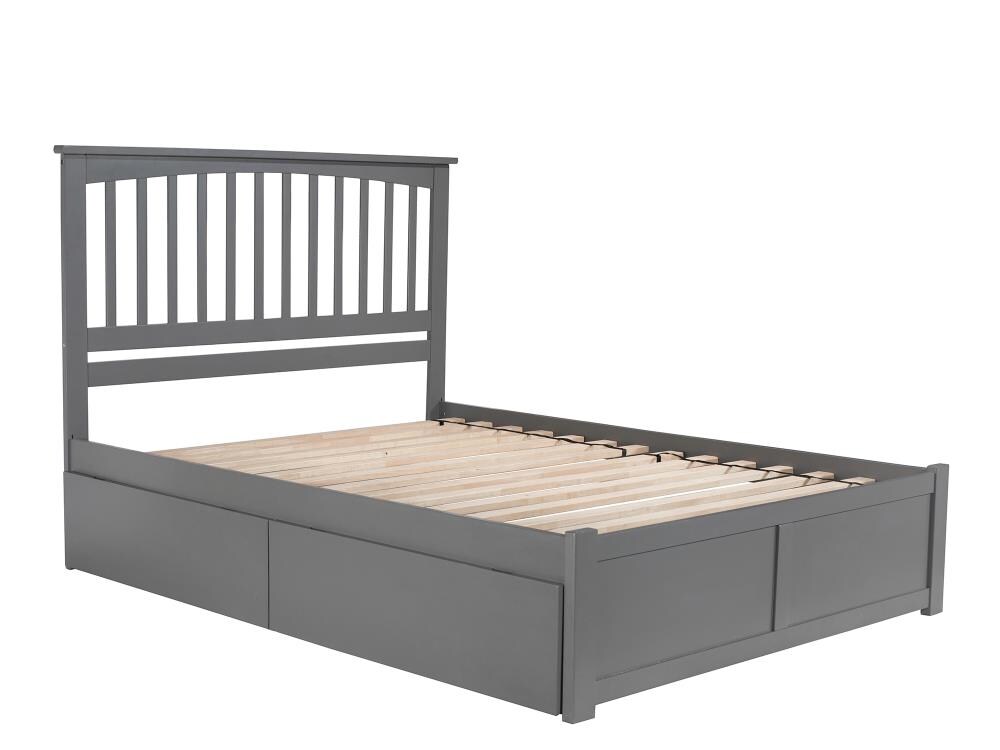 mission queen platform bed with storage