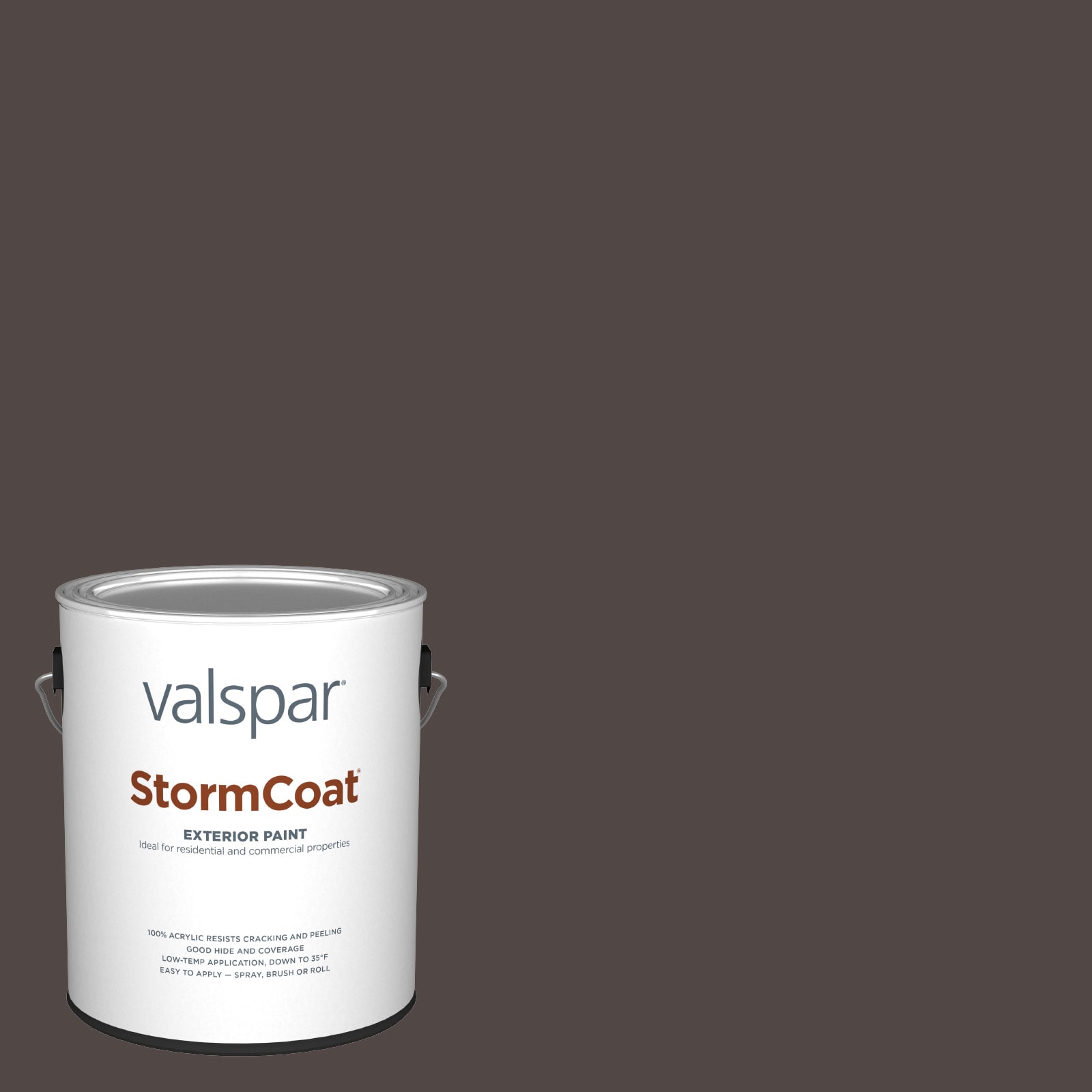 Valspar 1011-10-145636 Storm Coat Flat Brown Velvet 1011-10 Latex Exterior ( 1-gallon )