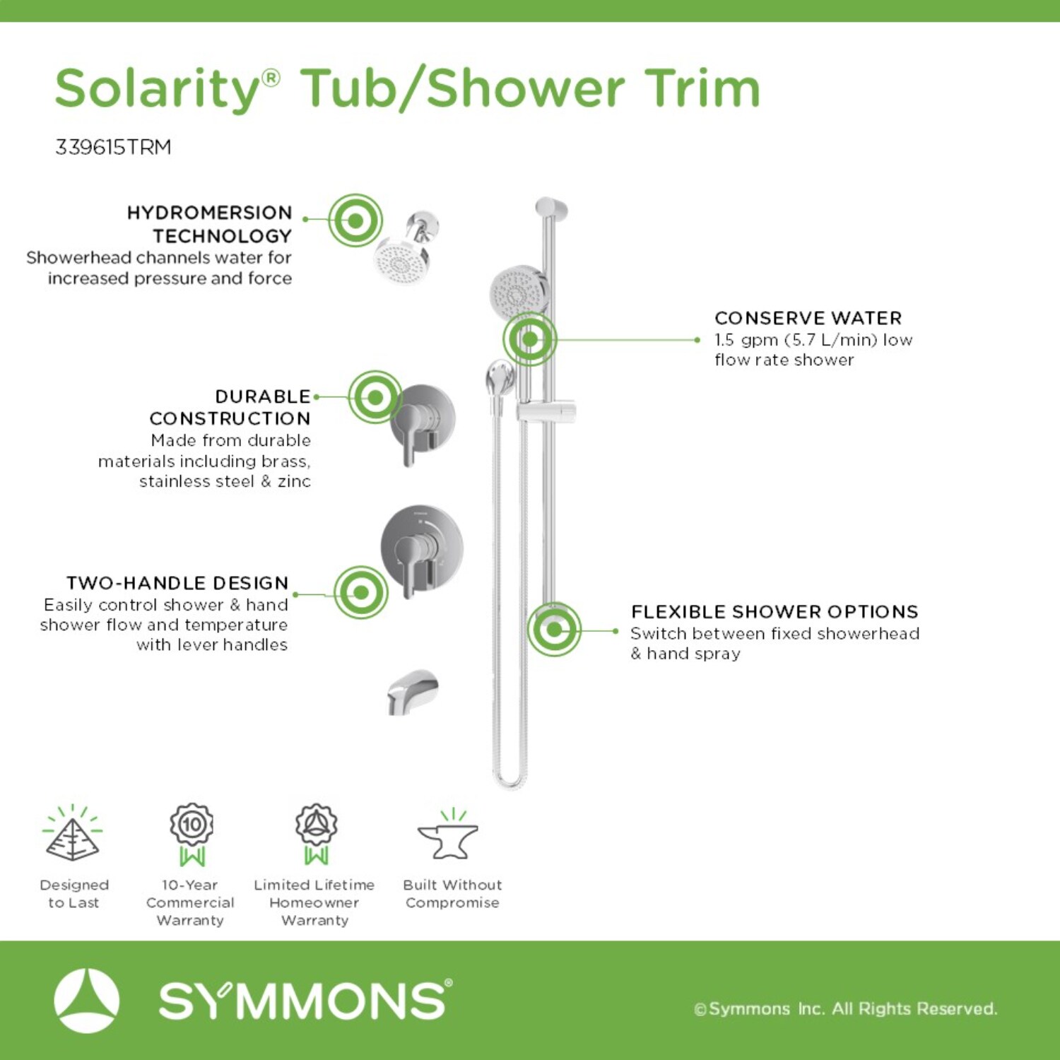 Symmons 339615TRM Tub-Shower-Faucets - View #3