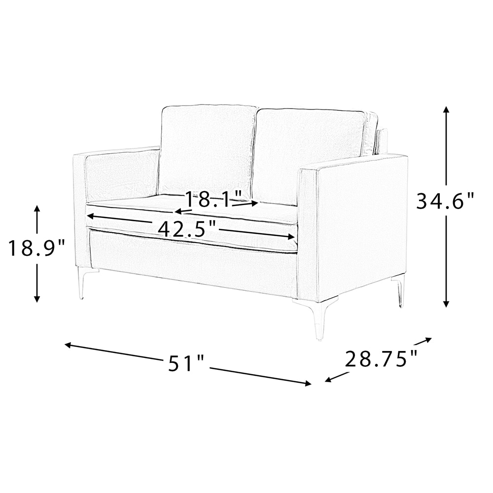 14 Karat Home SFMSY0083-LEAF Sofas-Loveseats - View #8