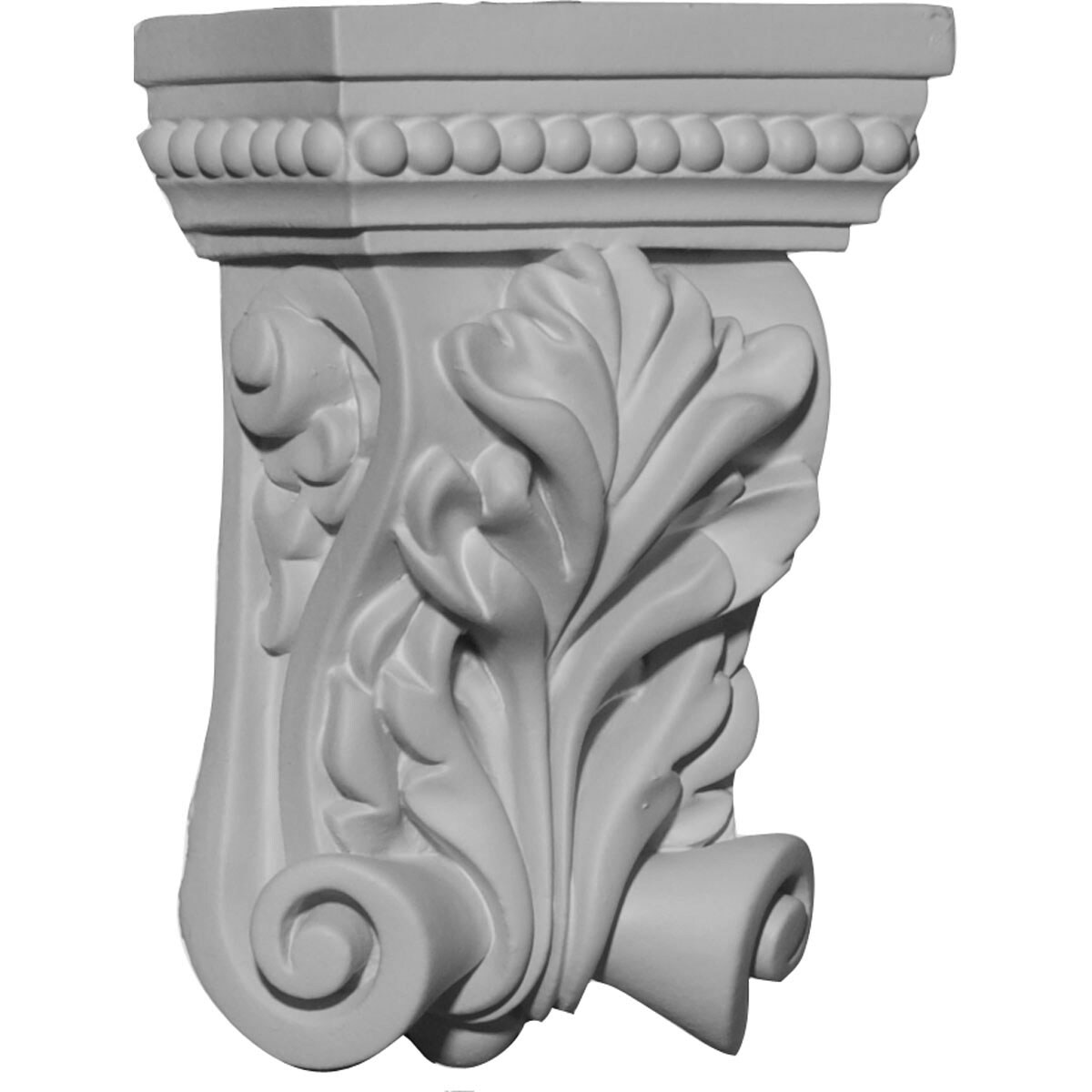 Ekena Millwork COR02X01X04HE 2.875-in x 1.5-in x 4.375-in Primed White Urethane Paintable Corbel