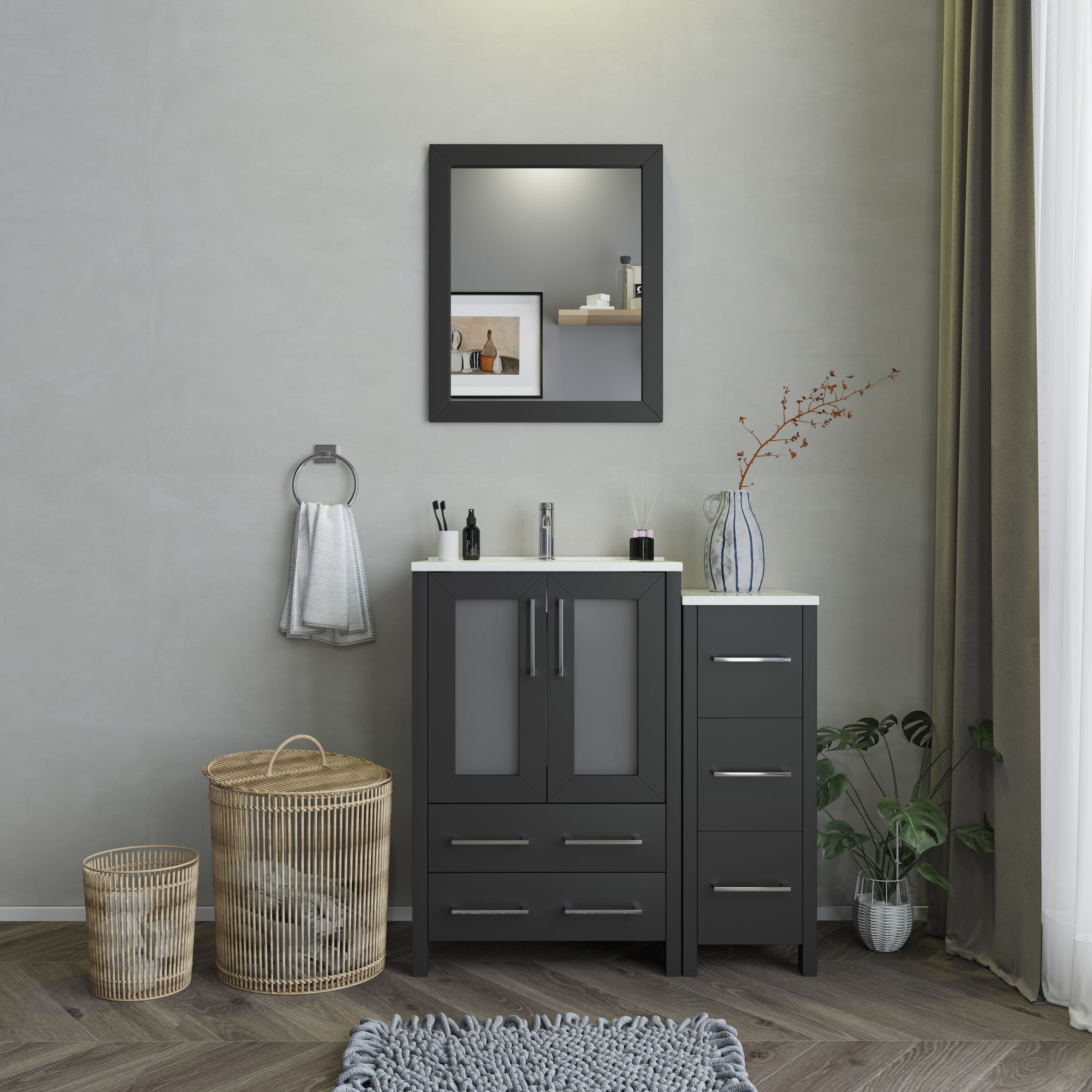 Ravenna 36 Single Sink Bathroom Vanity Combo Set Espresso