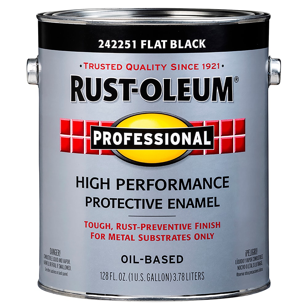 Rust-Oleum Professional Flat Black Interior/Exterior Oil-based ...