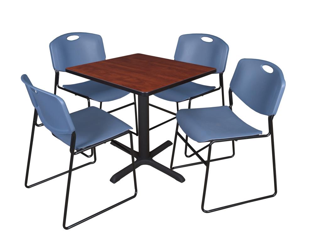 Regency TB3030CH44BE Breakroom Red 4-Person Training Table (30-in W x 29-in H)