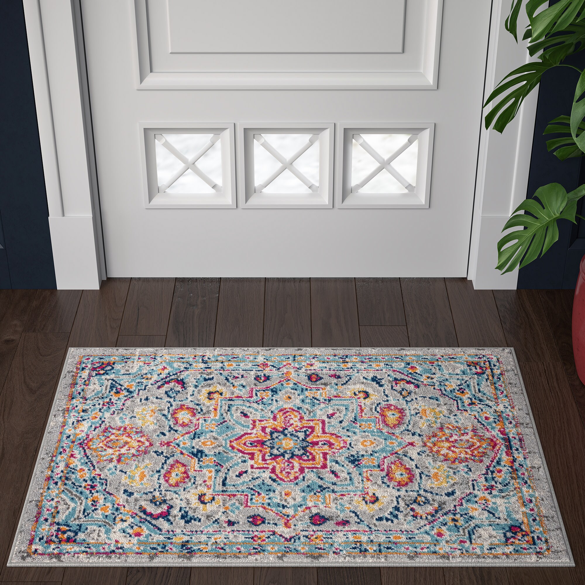 Tayse DYN1509 2X3 Dynamic 2 x 3 (ft) Loomed Polypropylene Gray Rectangular Indoor Throw rug