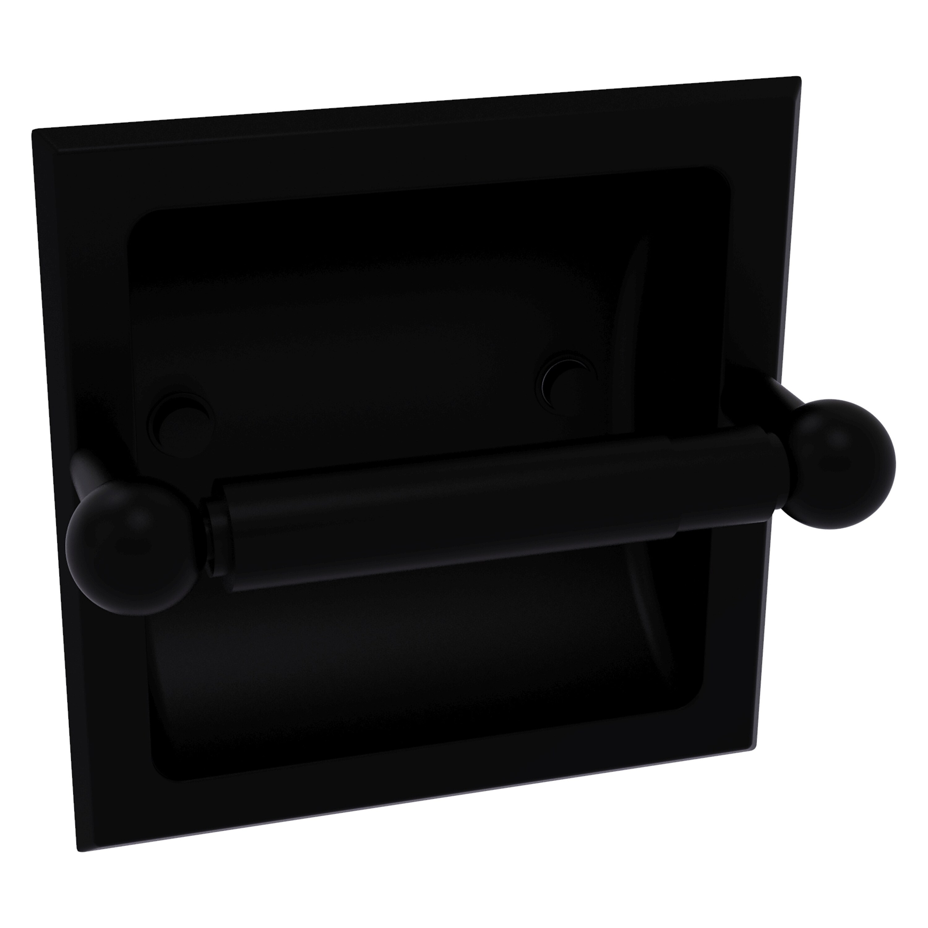 Recessed Multi-Roll Toilet Tissue Dispenser, Matte Black