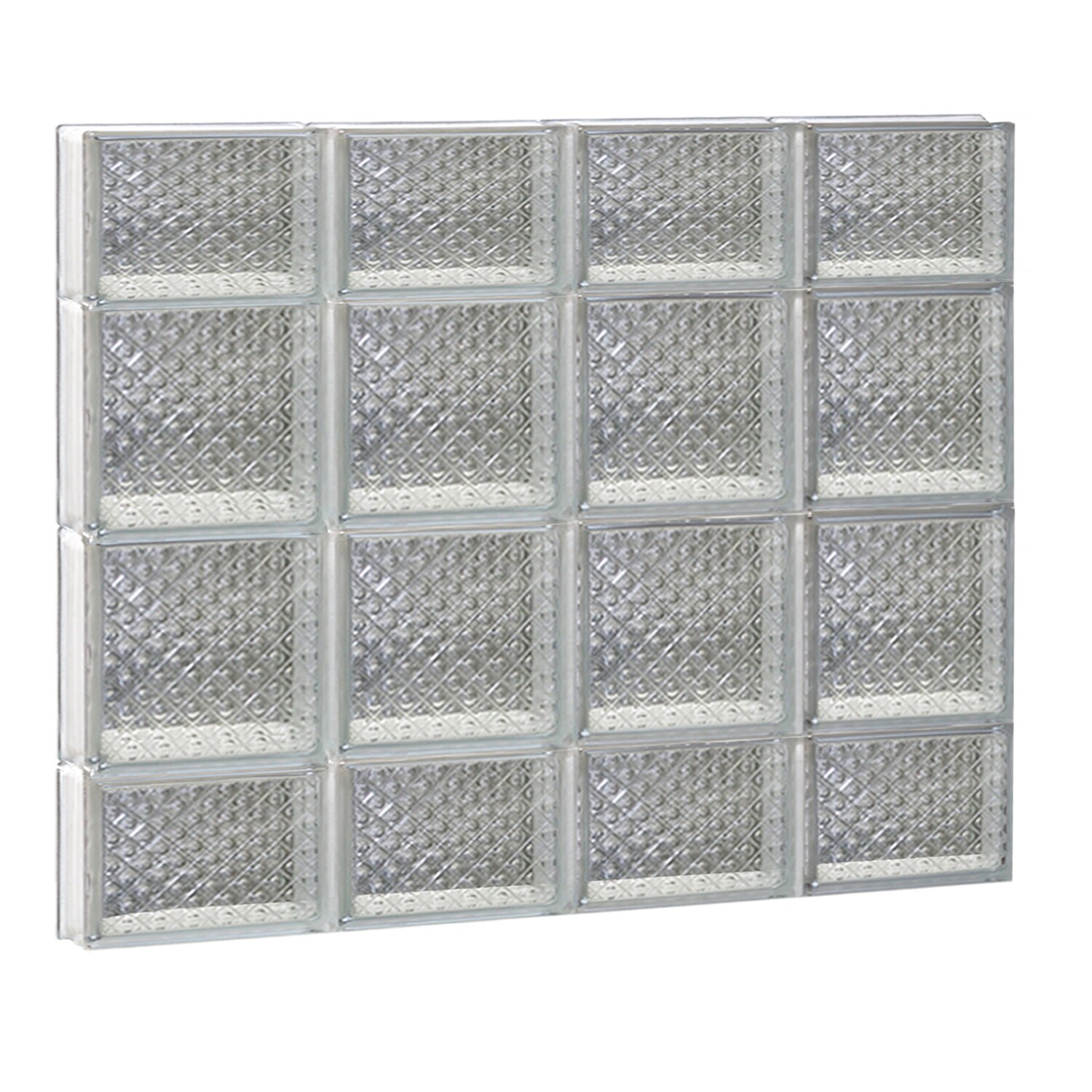 REDI2SET S3228DP Diamond Glass 31-in x 27-in Frameless Replacement Glass Block Window