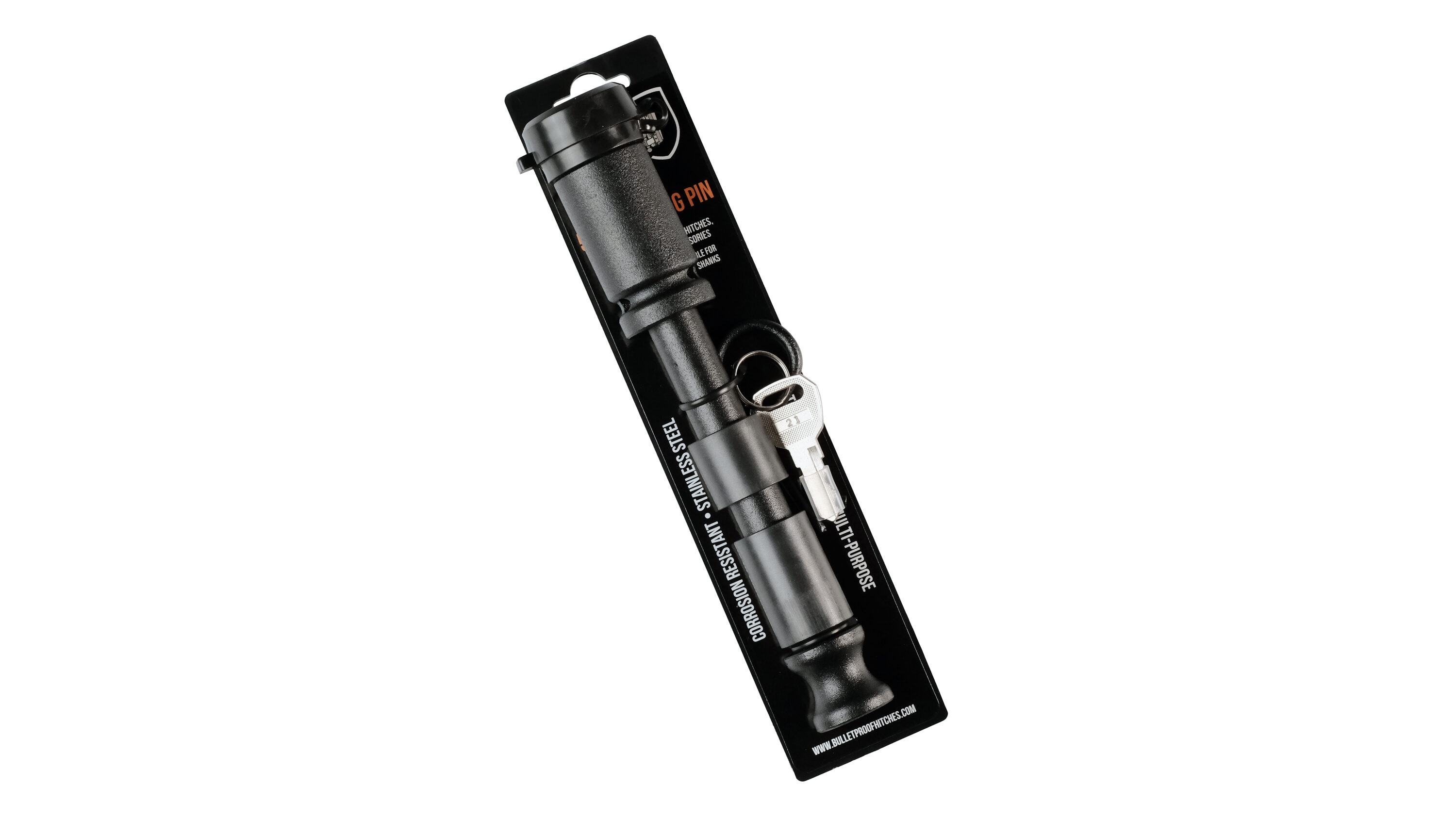 BulletProof Hitches BLACKBPLP 7.25 Inch Black Locking Hitch Pin/Clip 36000-lb Weight Capacity