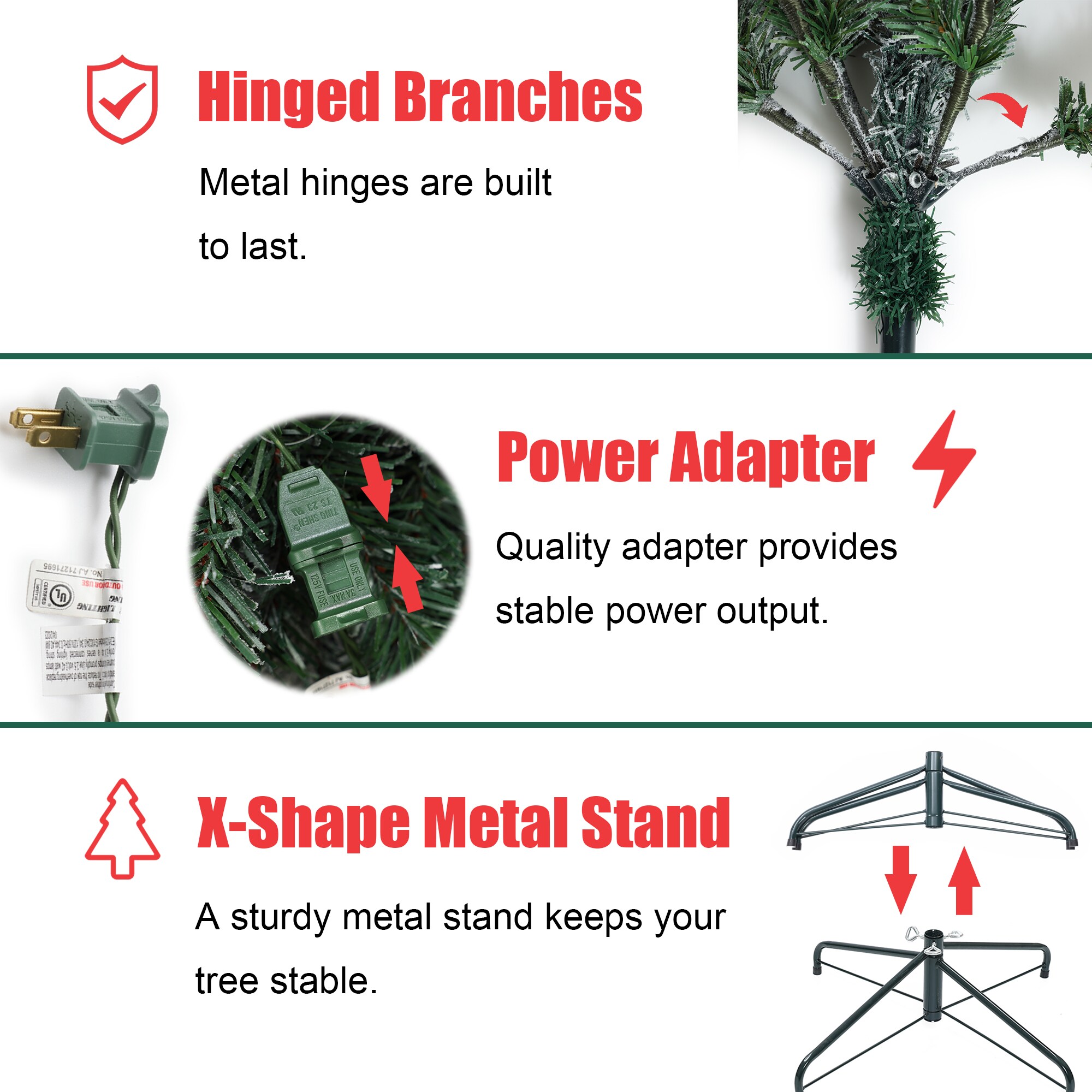 LuxenHome WHAP1785 Artificial-Christmas-Trees - View #14
