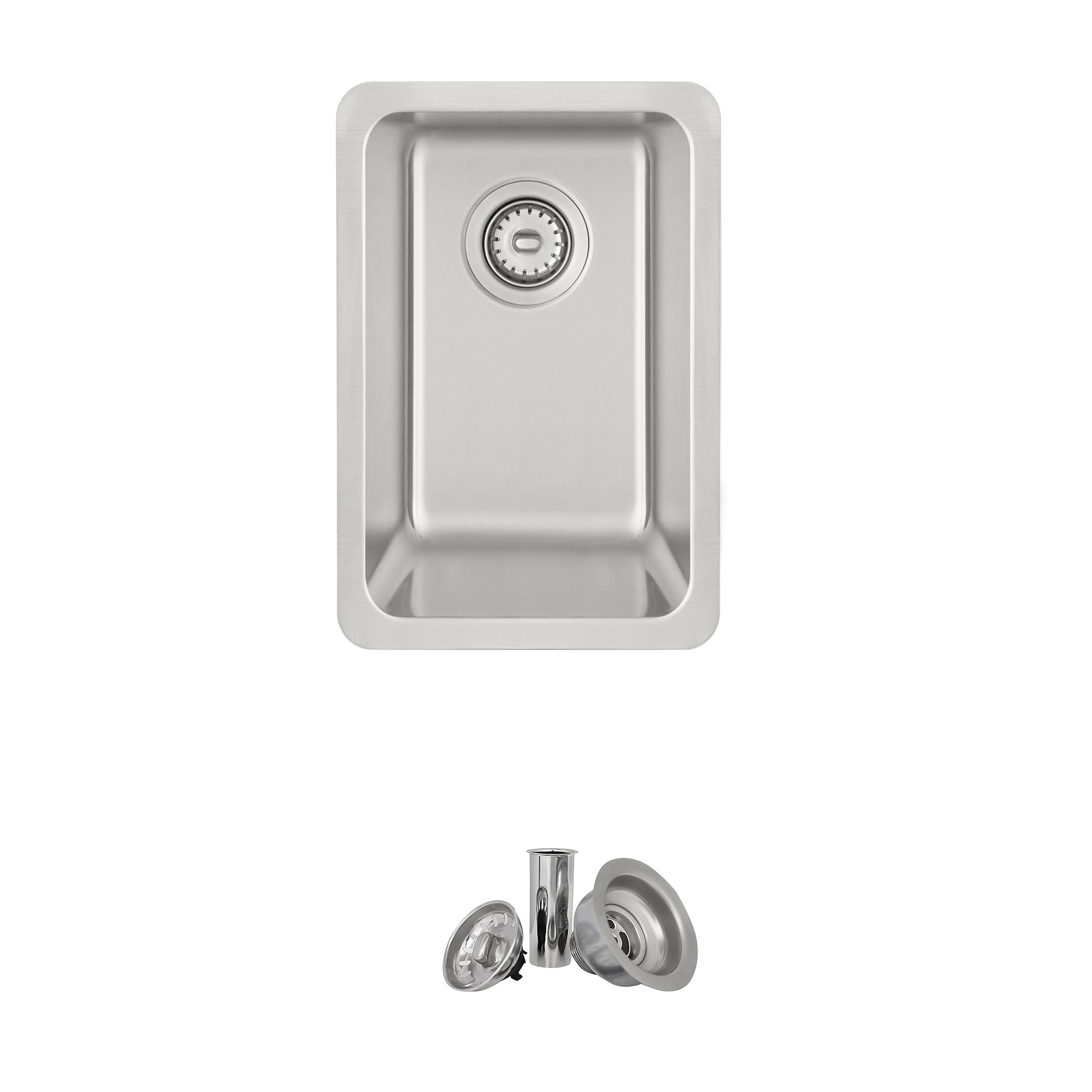 Stylish S-409T Builder Drop-in or undermount 12.5-in x 18-in Stainless steel Single bowl 18 -Gauge Kitchen Sink