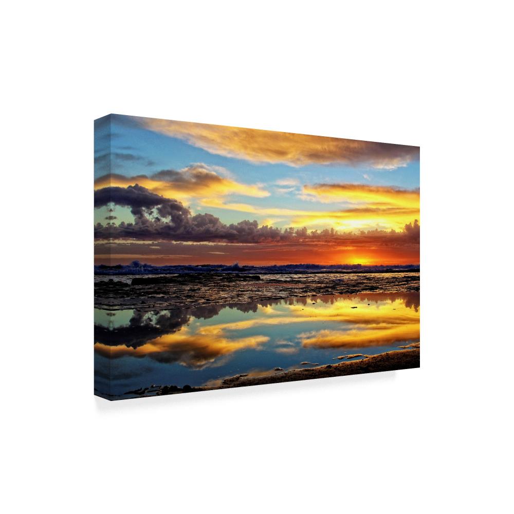 Trademark Fine Art Framed 22-in H x 32-in W Landscape Print on Canvas ...