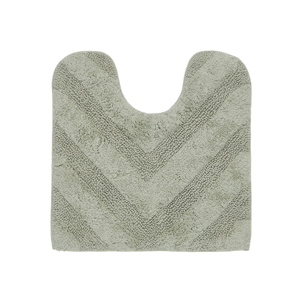 Hugo Dark Sage Cotton Tufted Non-Slip 20" x 20" Bath Rug