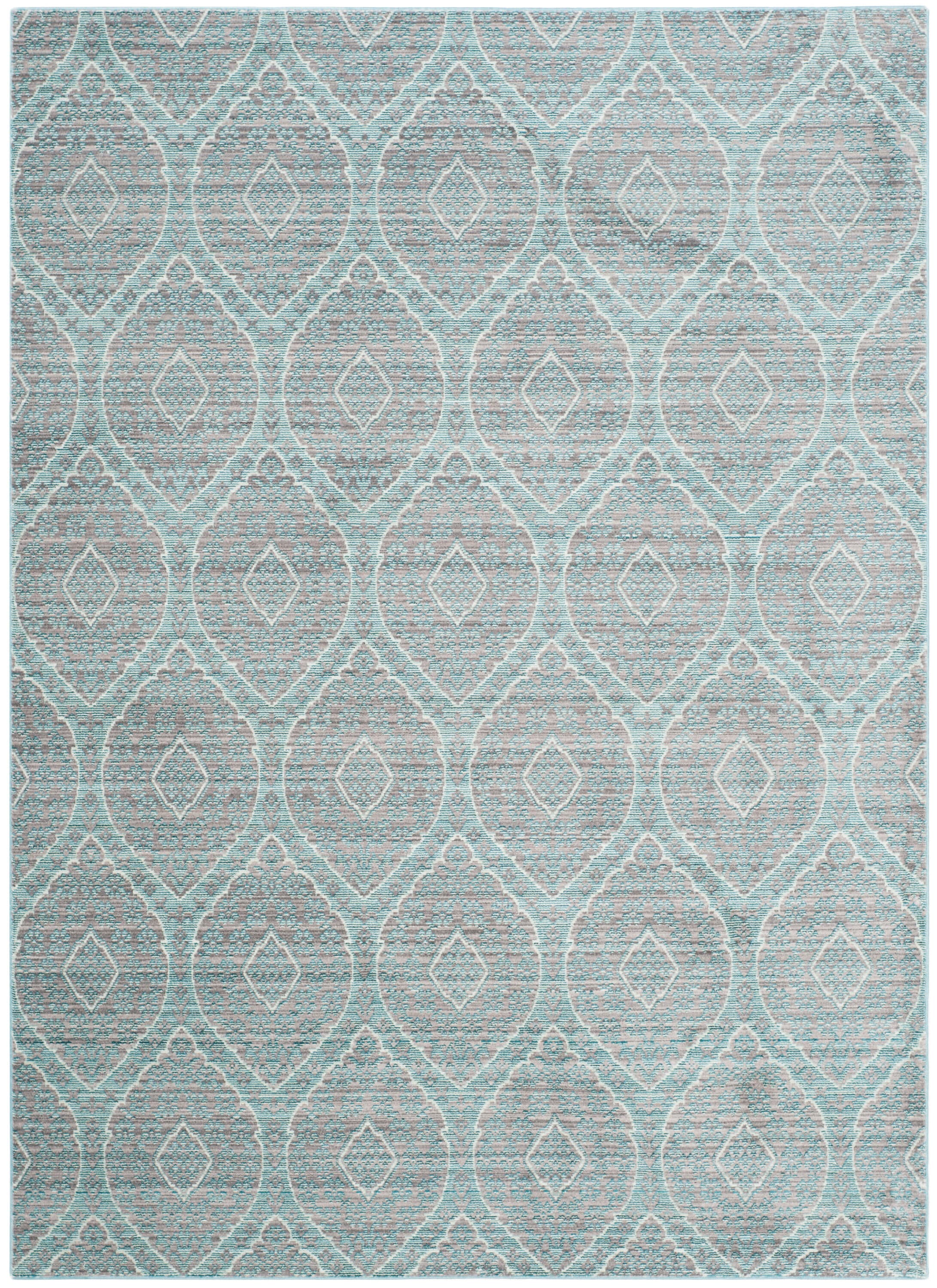 Safavieh VAL206G-5 Valencia Maxine 5 x 8 (ft) Loomed Polyester Gray/Alpine Rectangular Indoor Floral/Botanical Area rug