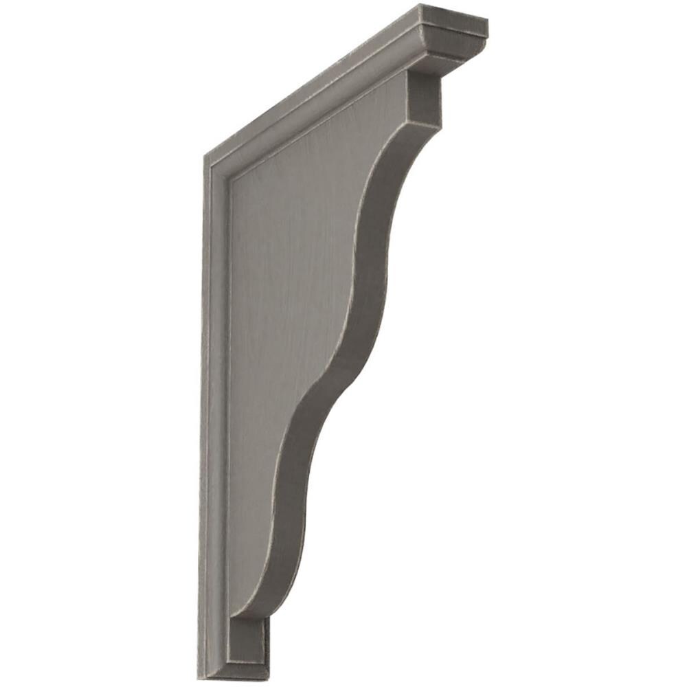Ekena Millwork BKTWD01X09X11HAGY Hamilton 1-1/2-in x 9-in x 11-in Rubberwood Gray Wood Standard Bracket