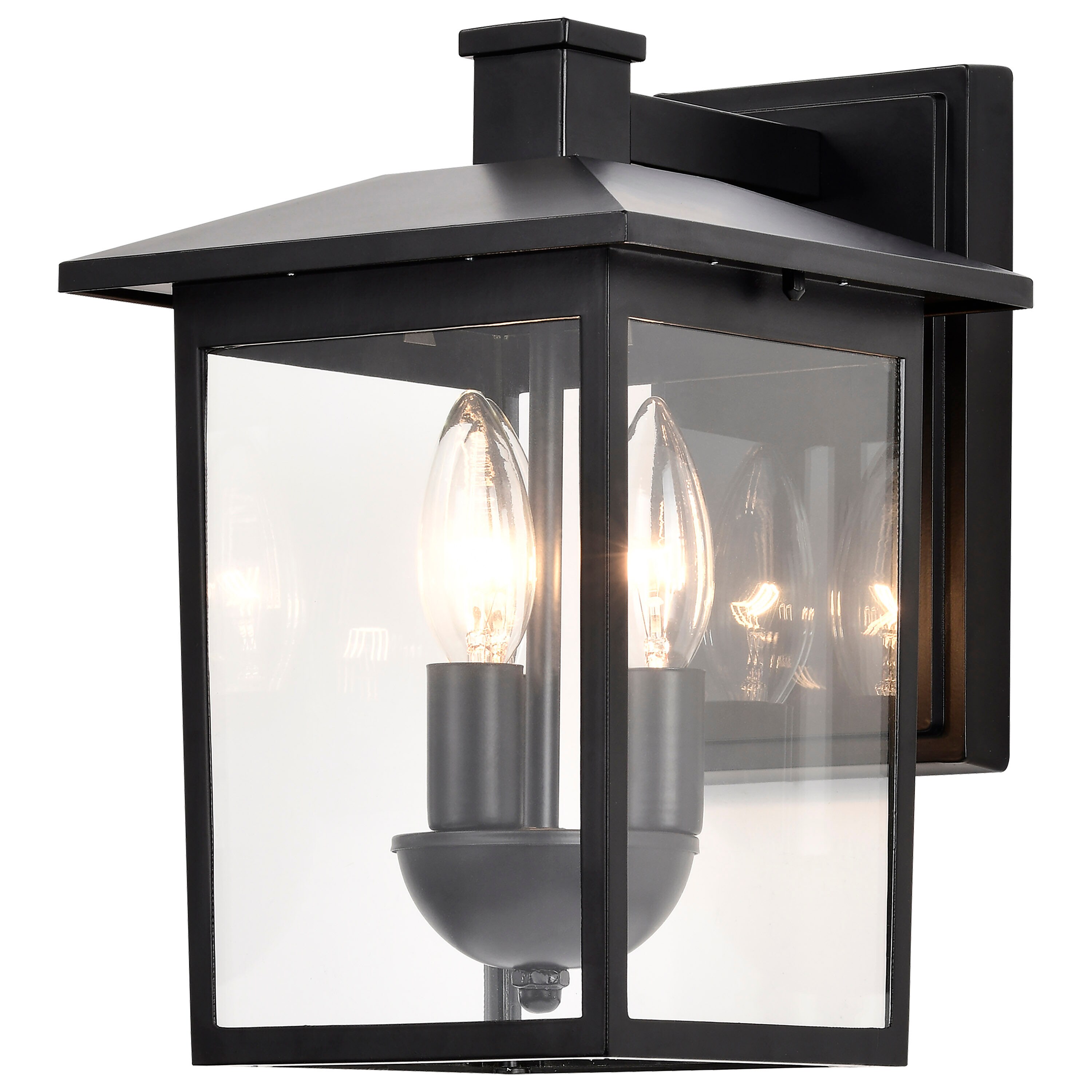 SATCO NUVO Nuvo 3-Light 11.11-in H Matte Black Outdoor Wall Light in ...