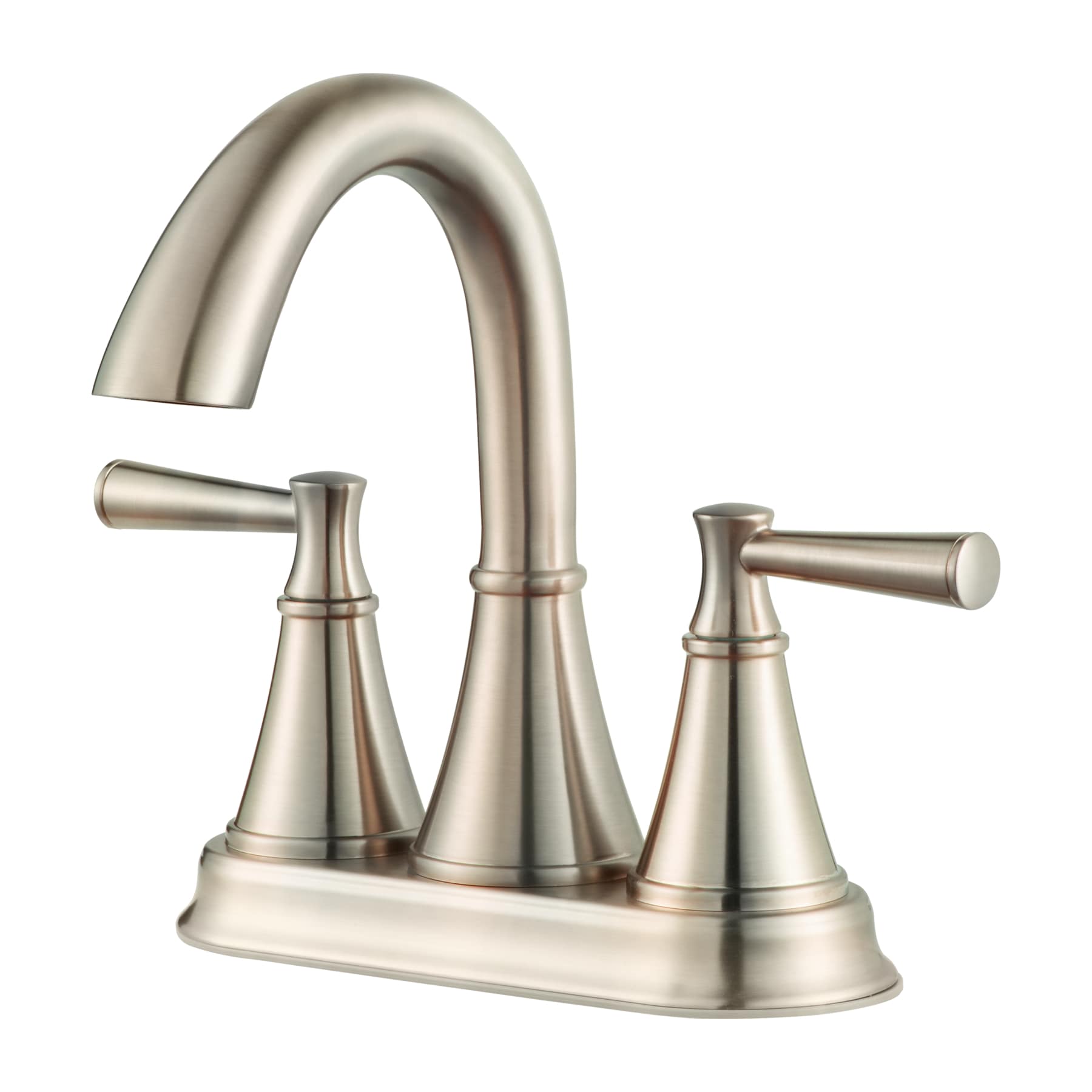 Pfister Cantara Brushed Nickel 4 In Centerset 2 Handle Watersense Bathroom Sink Faucet With