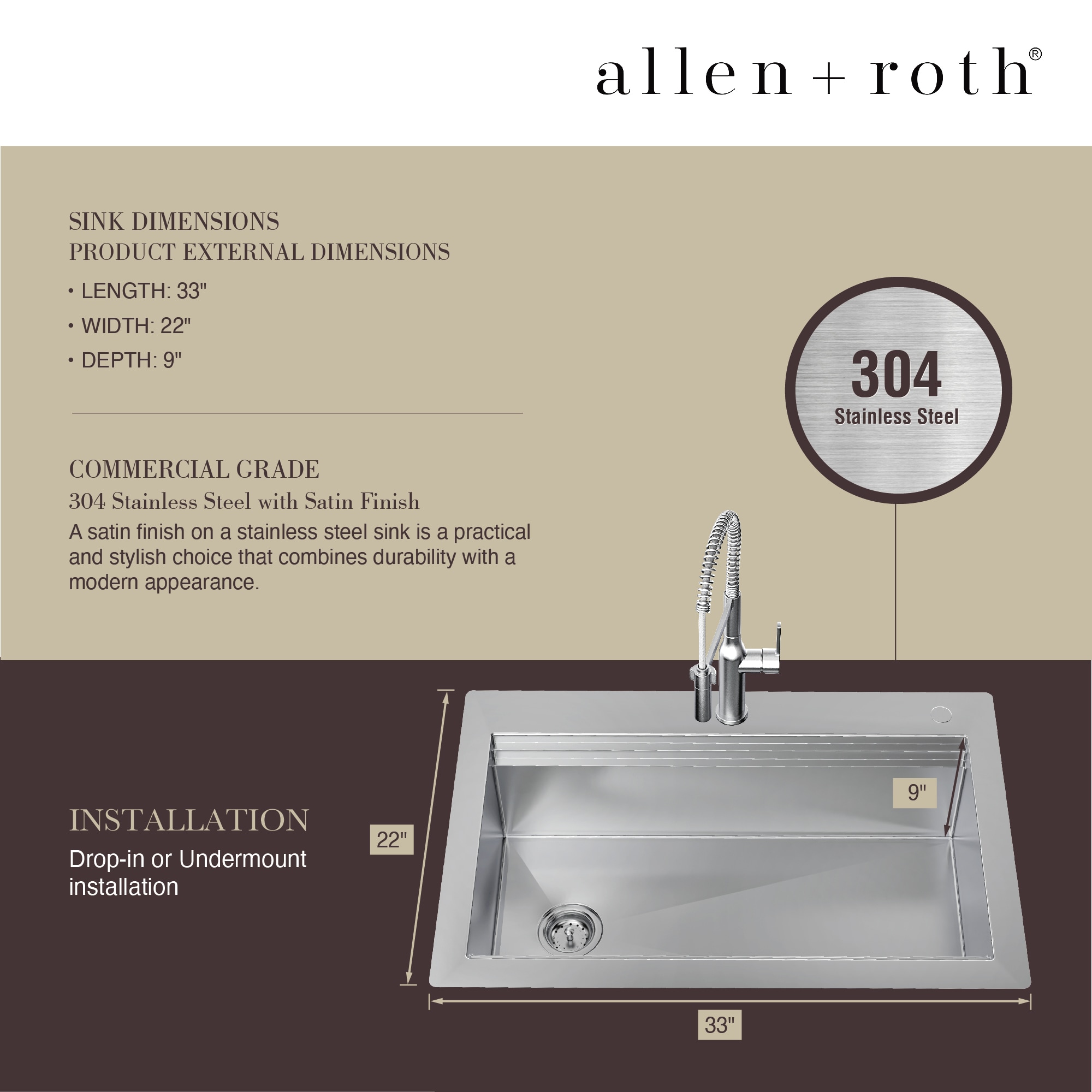allen + roth FSD2Z3322C19-LF Kitchen-Sinks - View #11