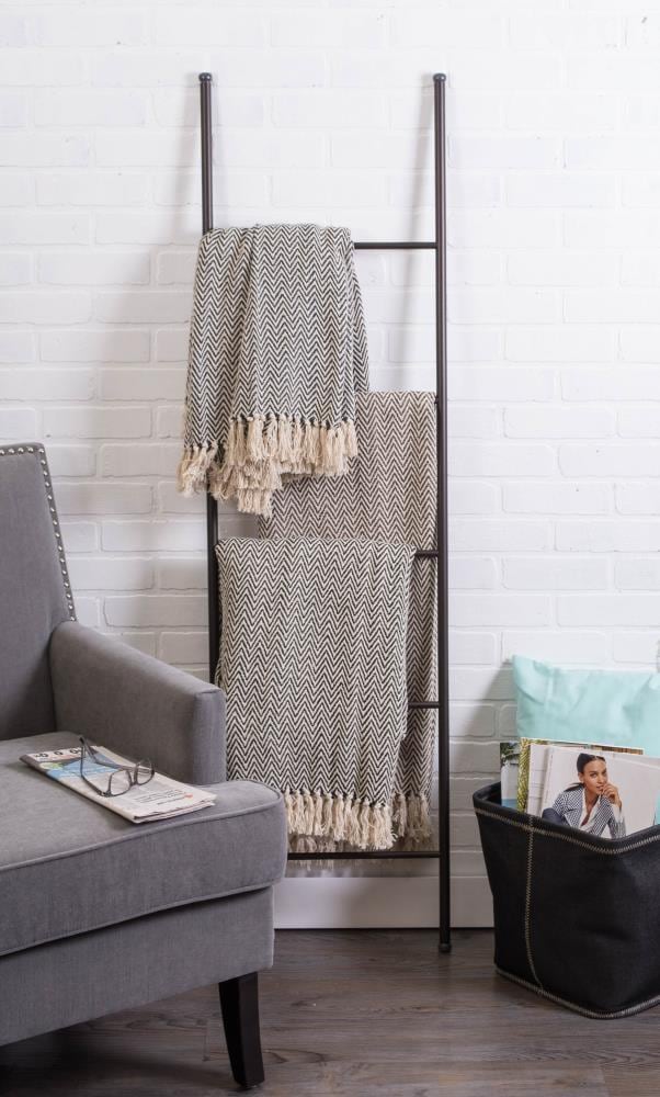 Chevron Cotton Sherpa 50"x60" Throw Blanket - Machine Washable