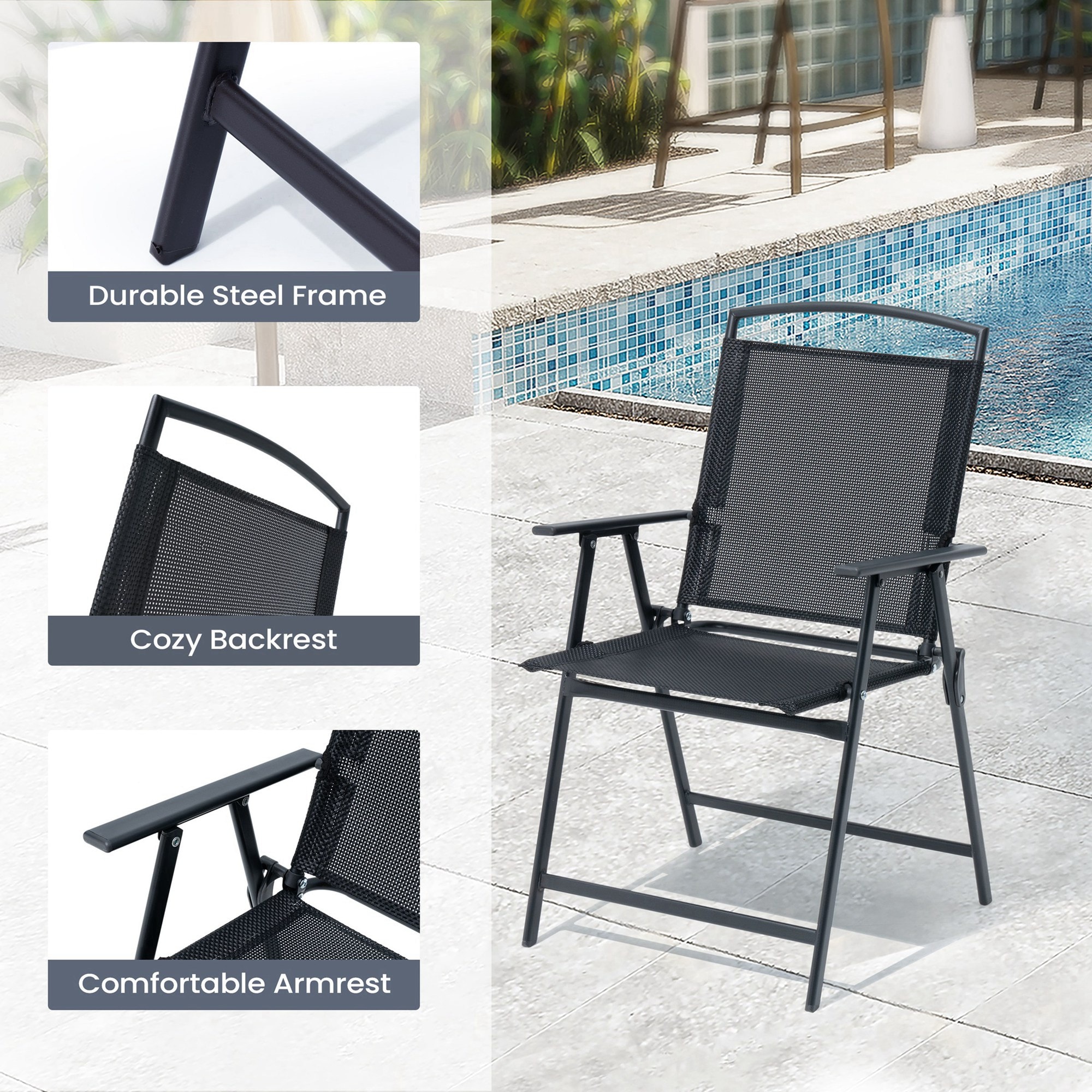Pellebant ST25-DC002BLK Patio-Chairs - View #6