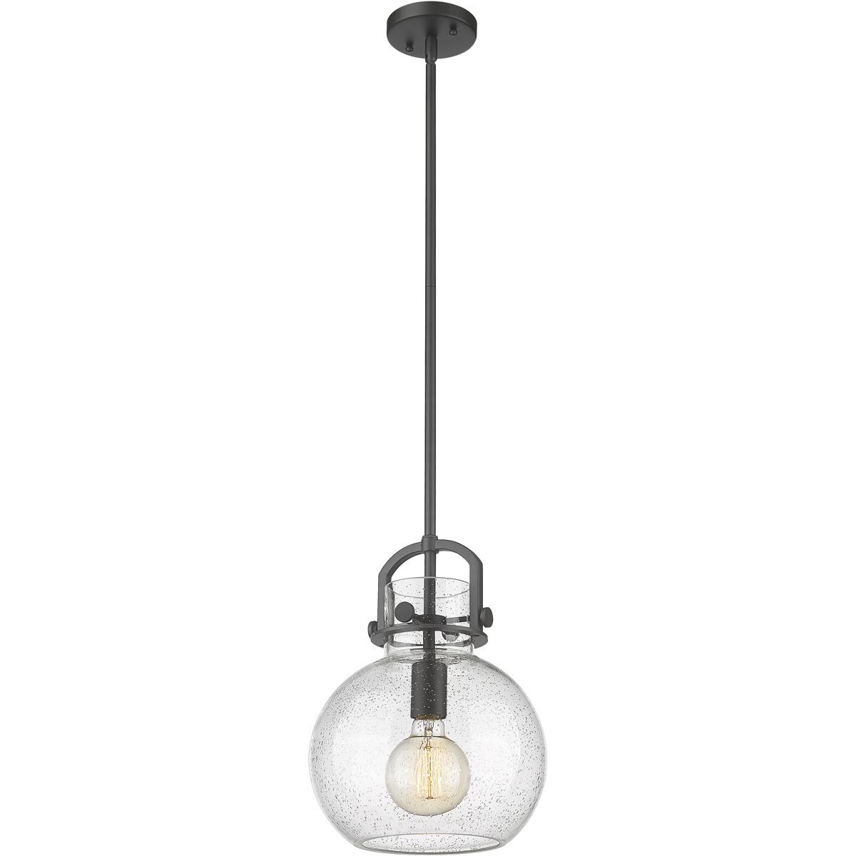 Innovations Lighting -  410-1SM-BK-G410-10SDY Newton Sphere Mini Pendant Matte Black