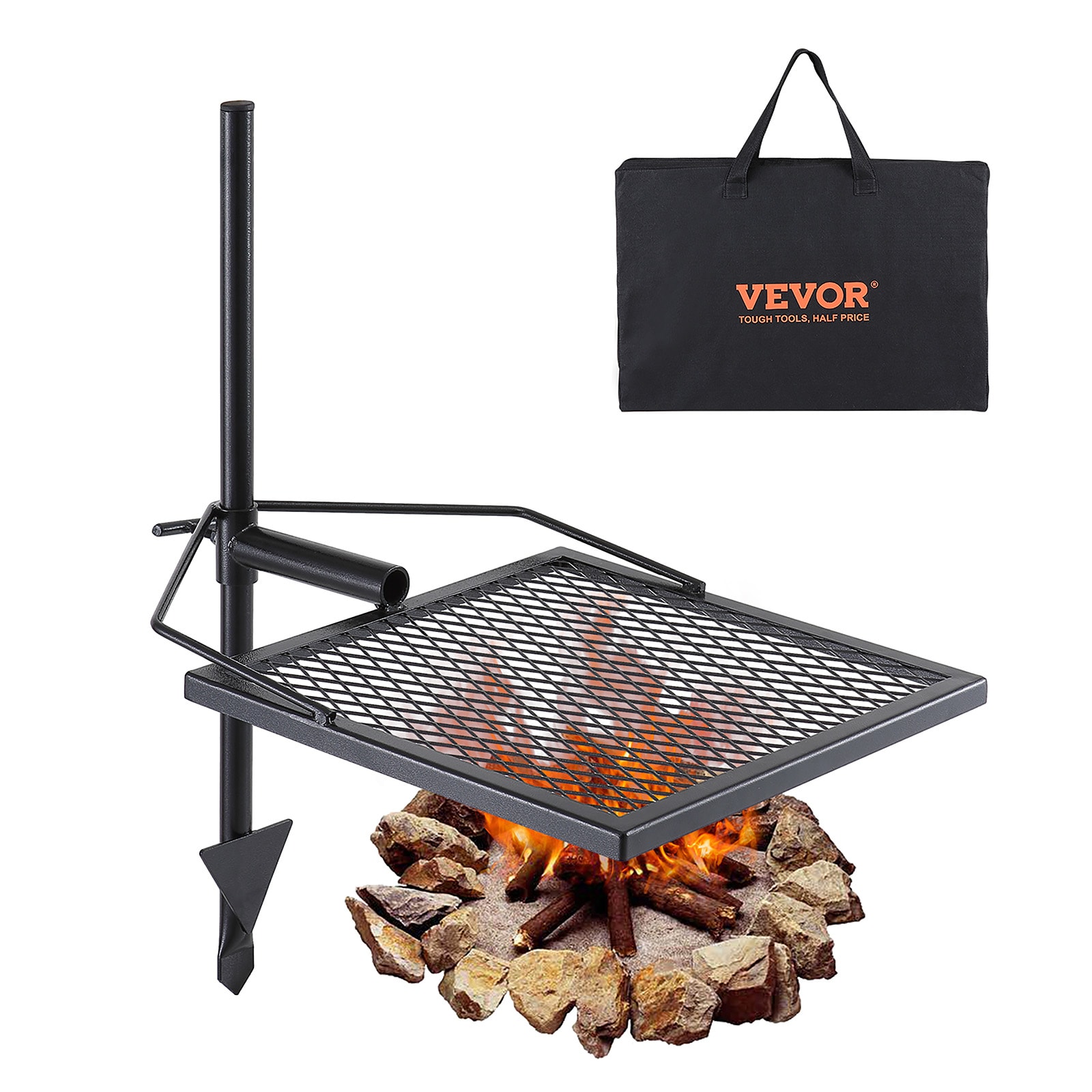 VEVOR Outdoor Pizza Oven, 16-Inch, GAS Fired Pizza Maker, Portable Outside Stainless Steel Pizza Grill with 360 Rotatable Pizza Stone, Waterproof