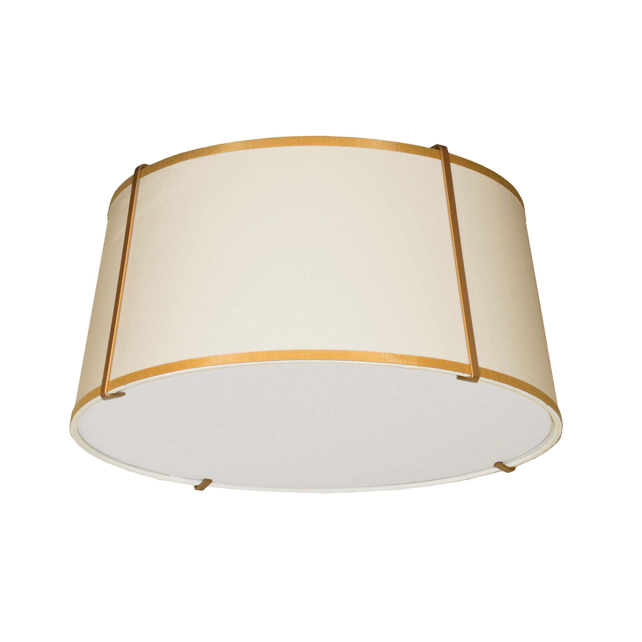 Dainolite TRA-3FH-GLD-CRM Trapezoid 3-Light 16-in Cream LED Flush Mount Light