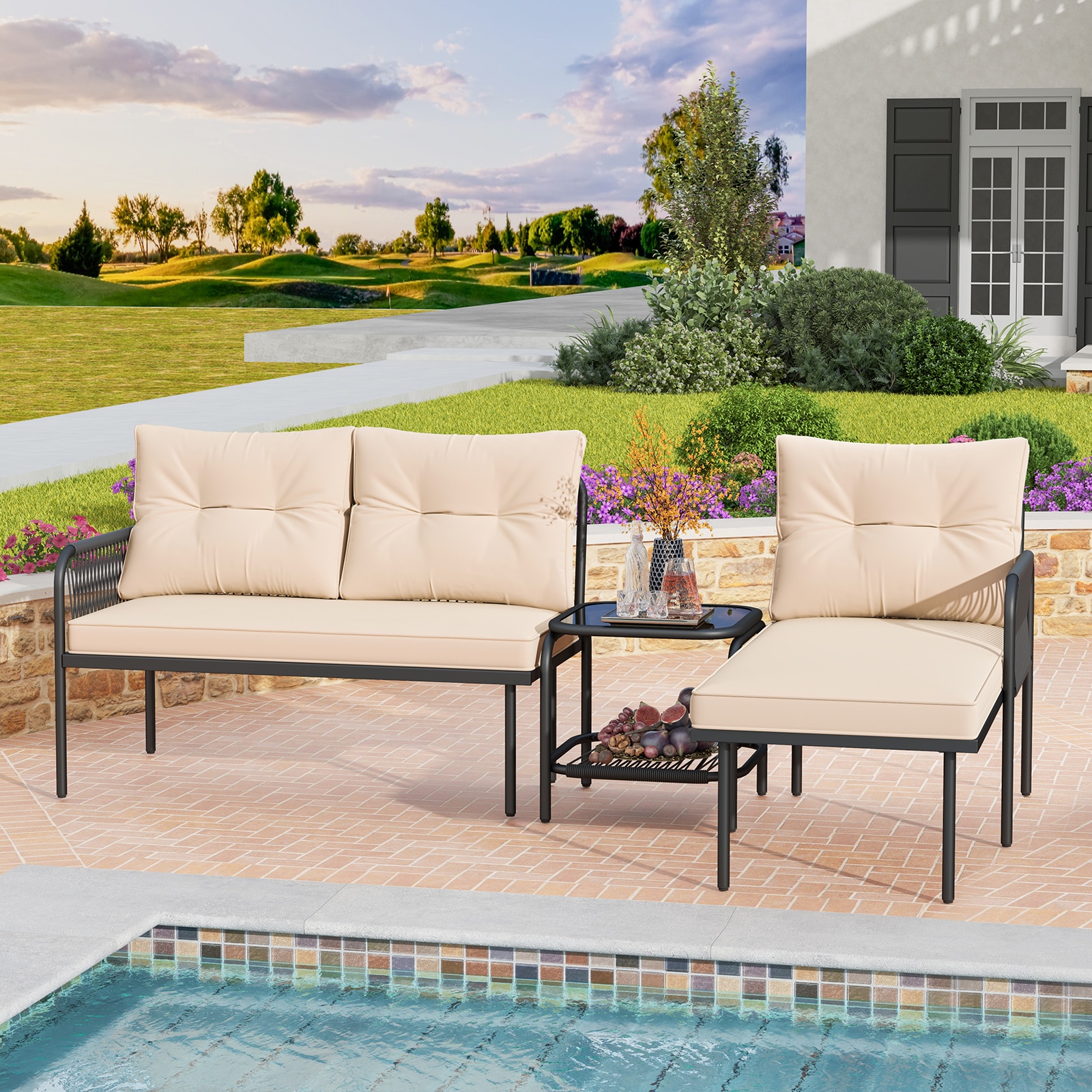 Volenca VOL-PTWDQP Patio-Conversation-Sets - View #2