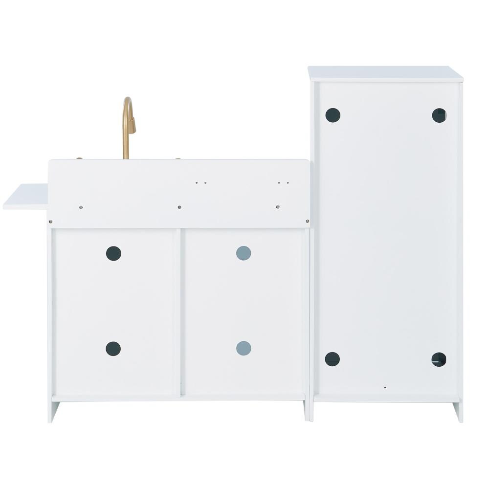 Teamson Kids Little Chef Atlanta Modular Play Kitchen + Accessories, White/gold  : Target