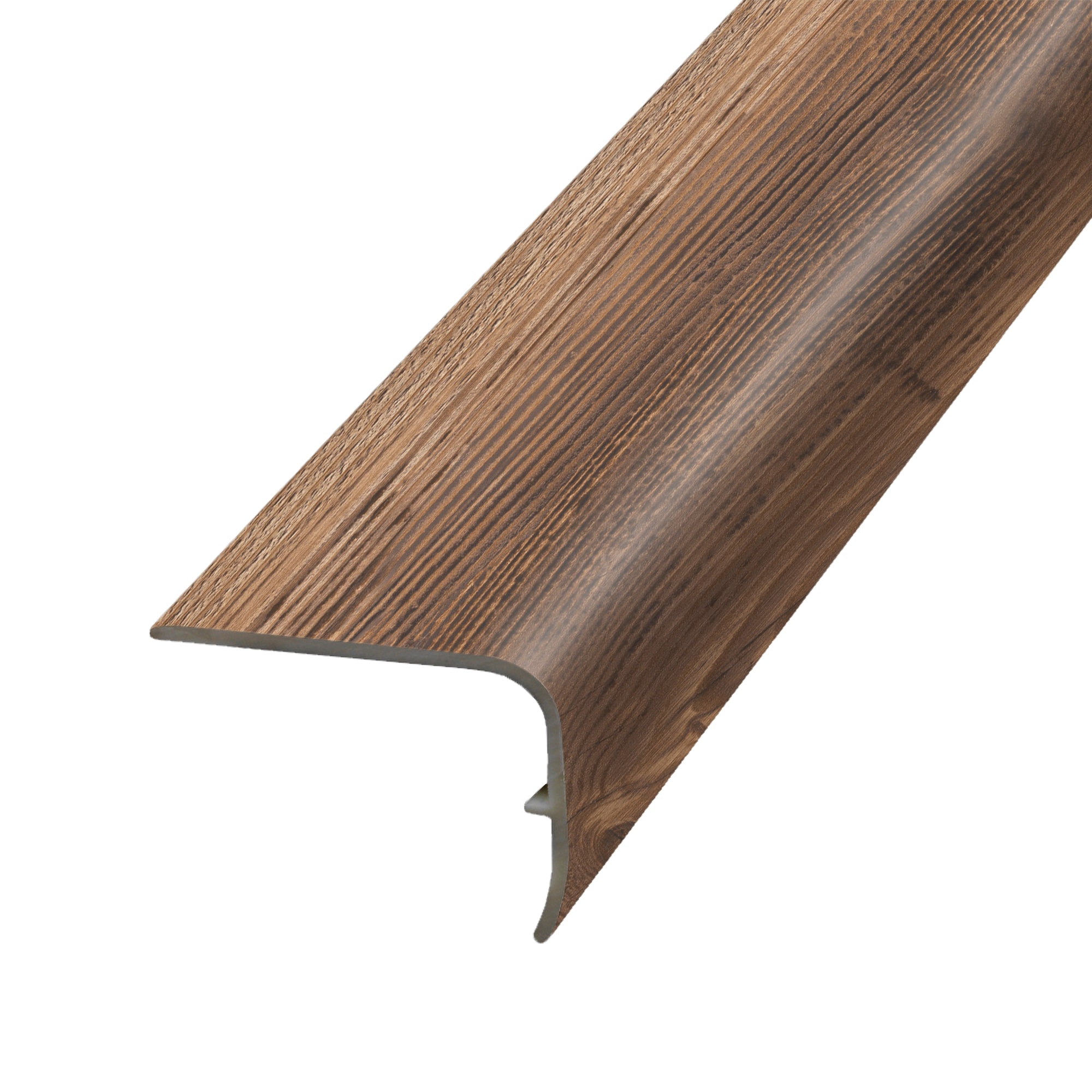 Mohawk LVSNP-05761 Brisane 1.88-in x 78.7-in x 1.32-in Barnwood Pine Prefinished Vinyl Overlap Stair Nosing
