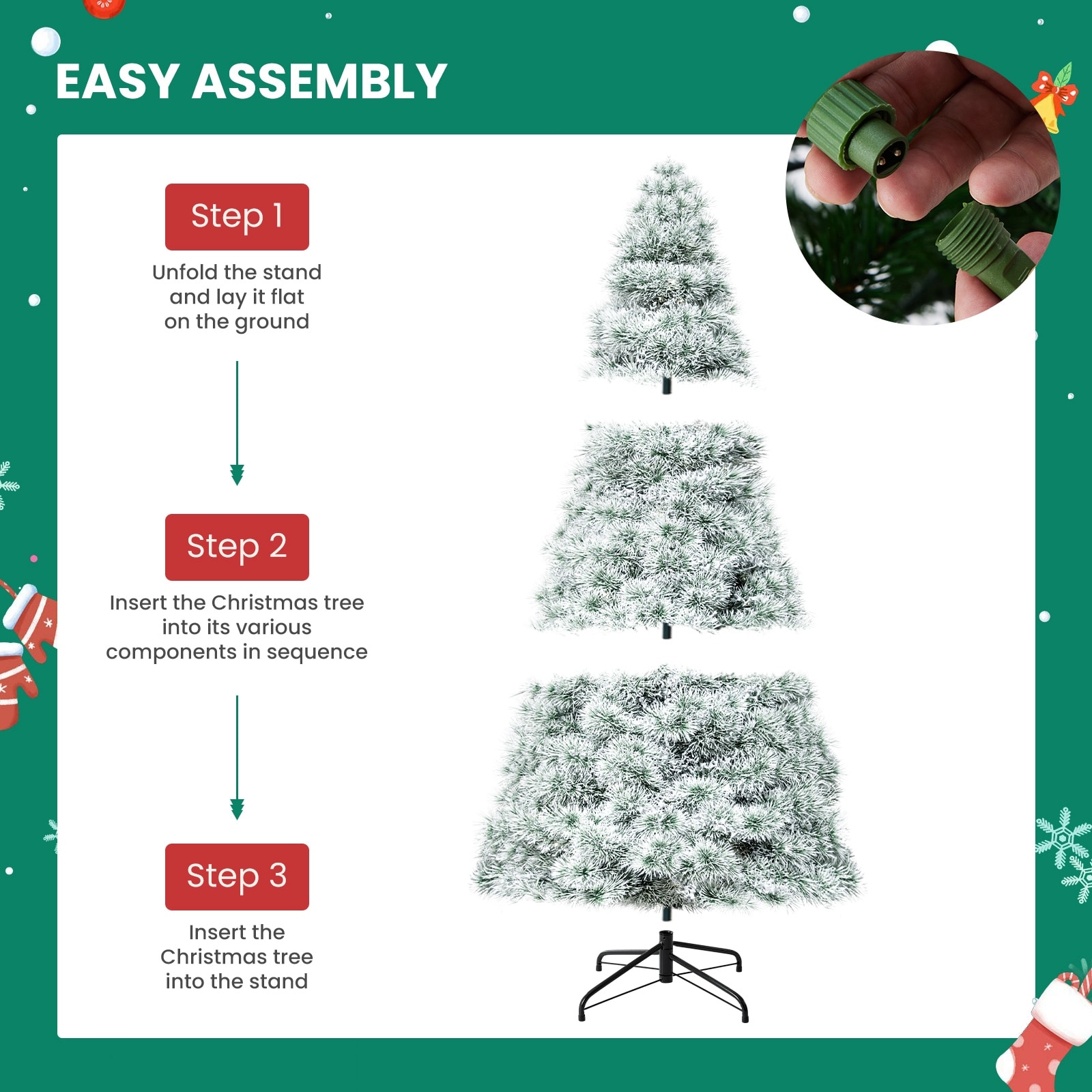 Haysky LSRY-SDS-DZR-9FT Artificial-Christmas-Trees - View #5