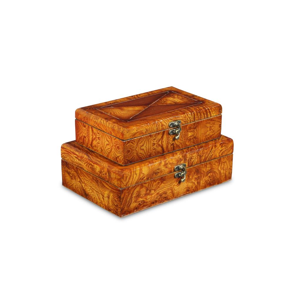 Cheung's Transitional Brown Freestanding Jewelry Box with Door ...