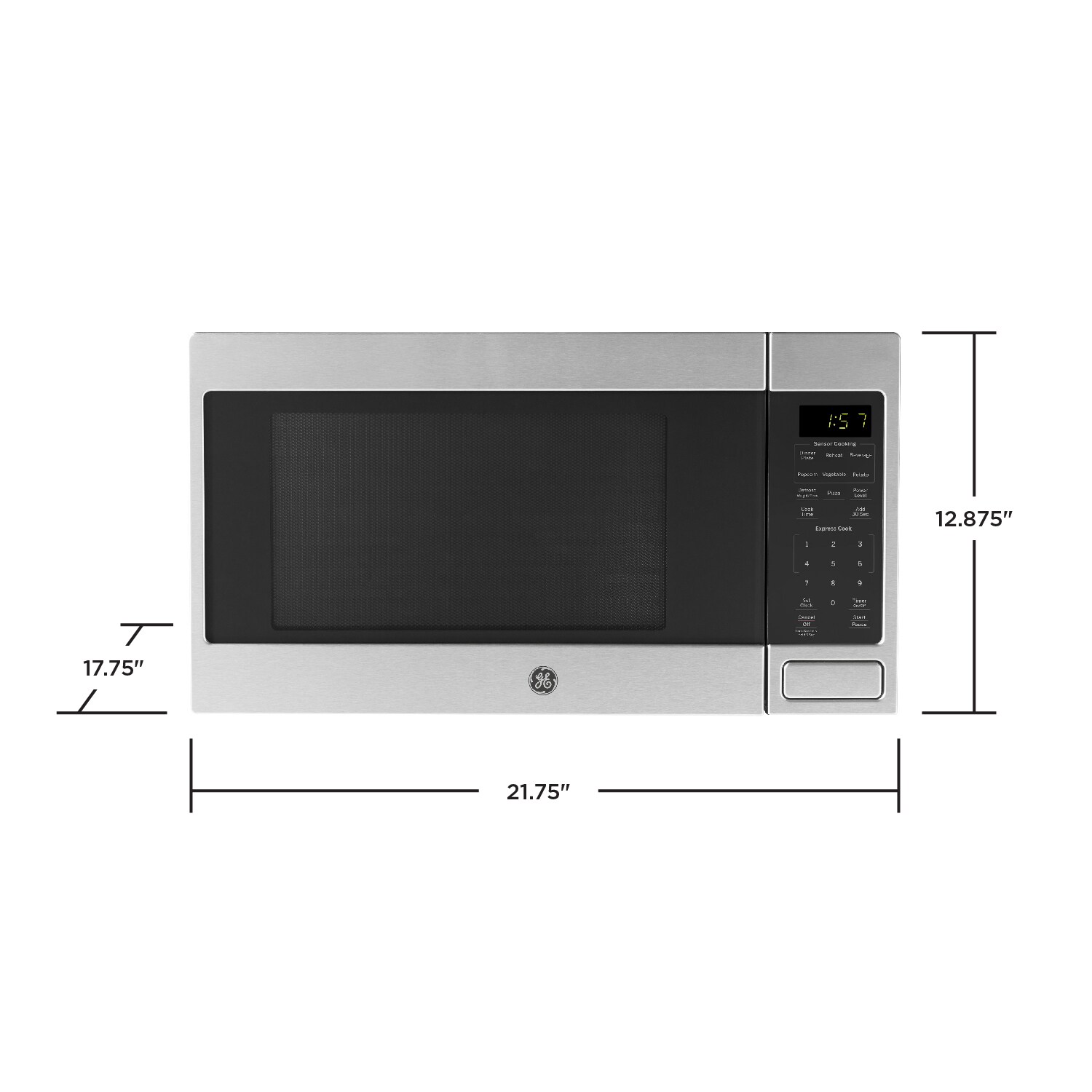 Renewed Stainless Steel GE 1150 Watt Countertop Microwave Oven 