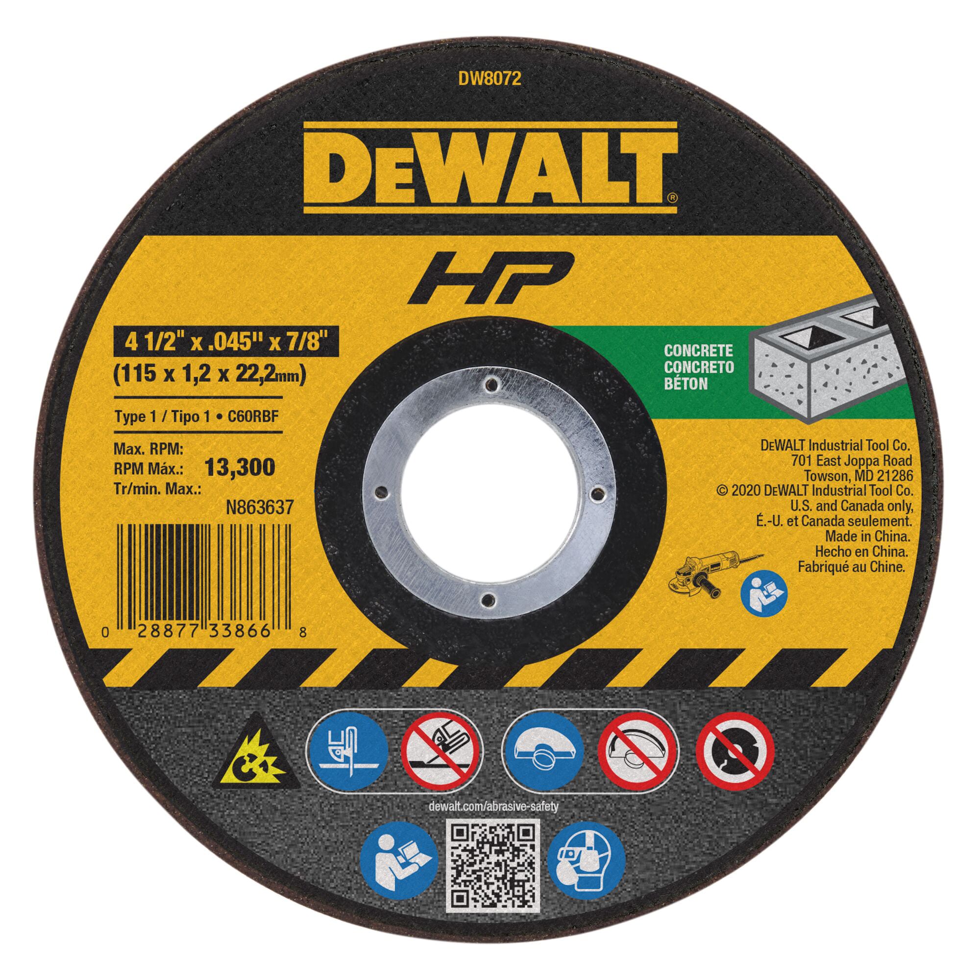 DEWALT 4.5-in Silicon Carbide Grinding Wheel in the Abrasive