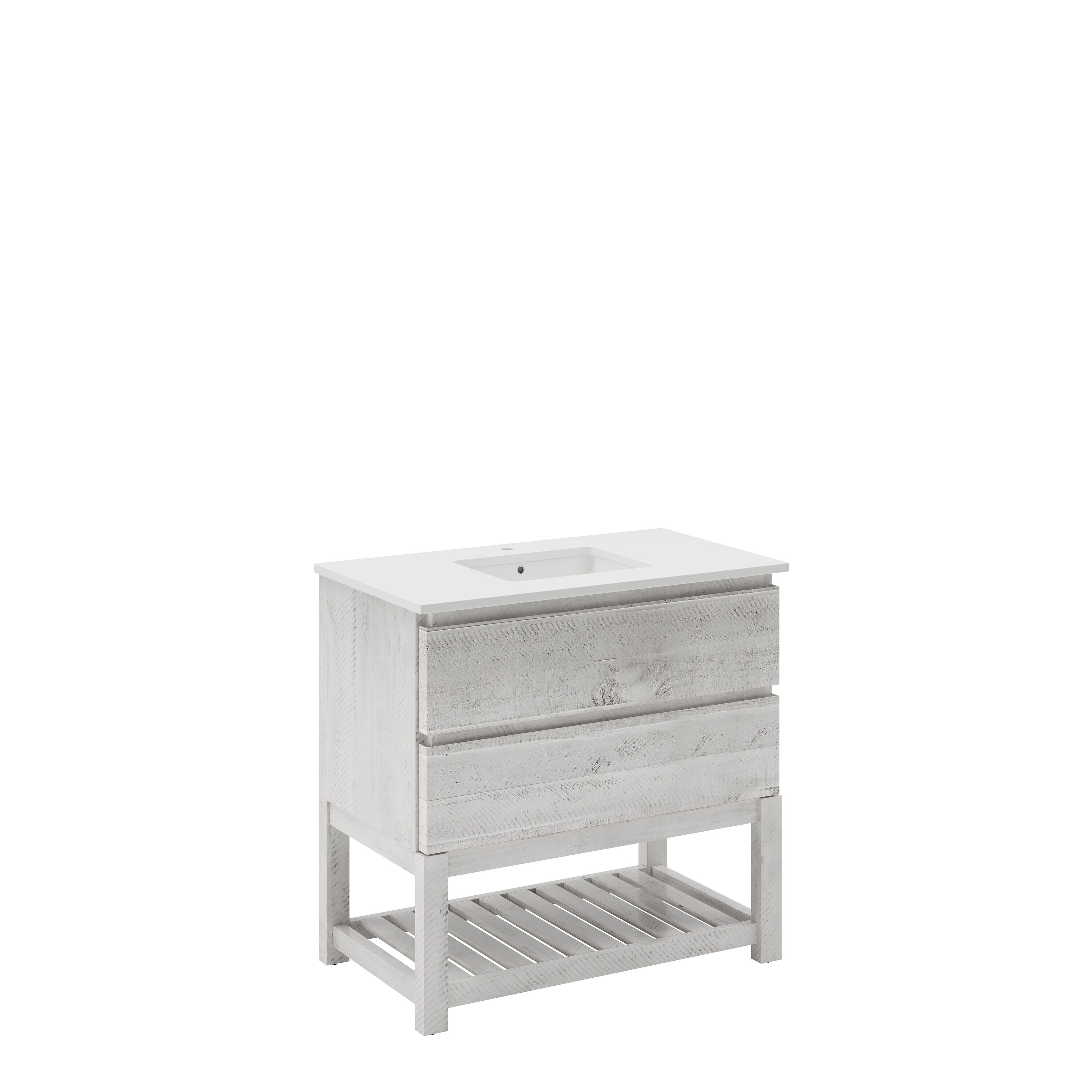 Fresca FCB3136RWH-FS-CWH-U Bath-Vanity-Combo - View #2