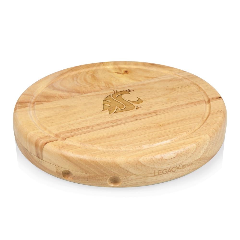 Picnic Time 854-00-505-633-0 Washington State Cougars 10-in L x 10-in W Wood Cutting Board