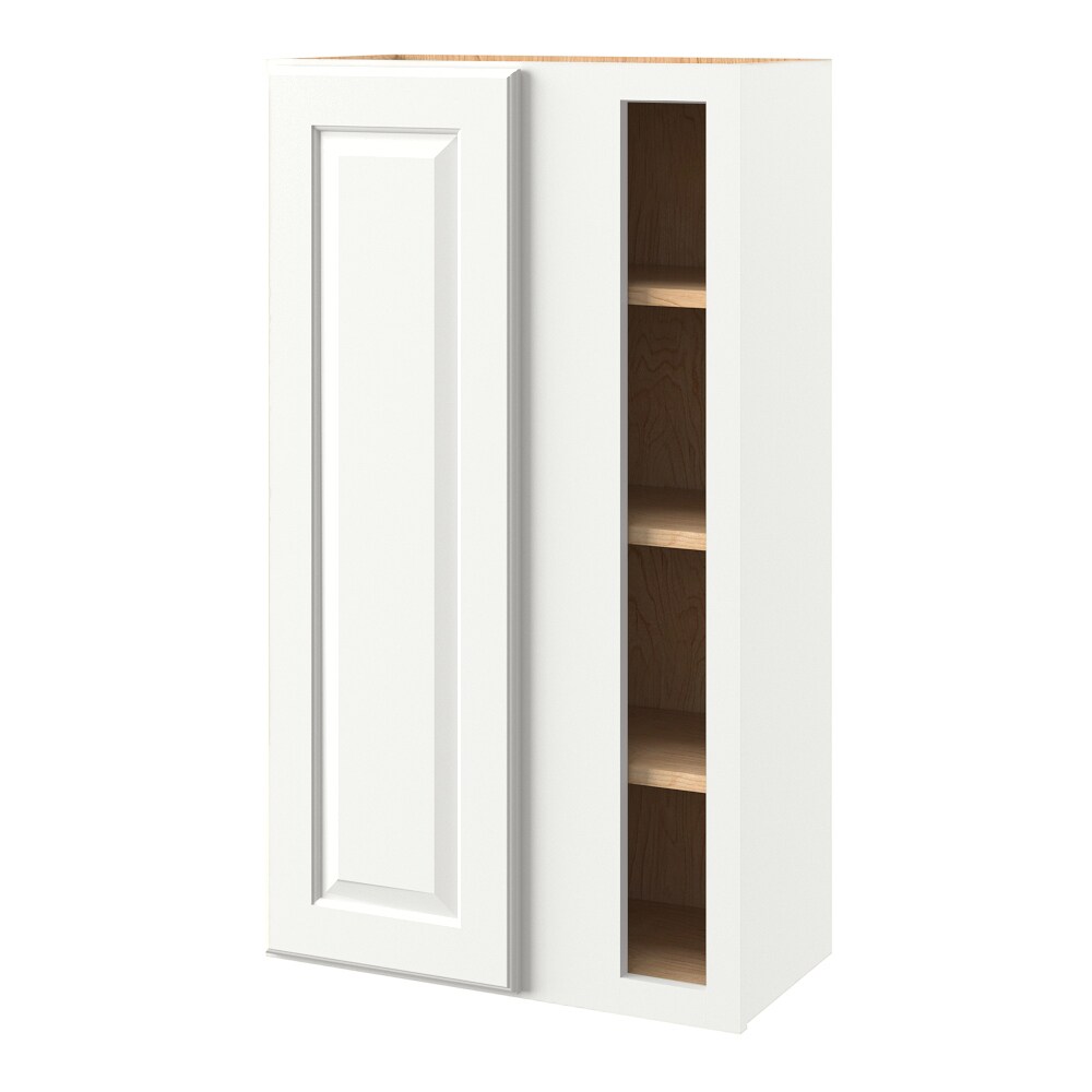 allen + roth 6240TS Tilson 24-in W x 42.125-in H x 12-in D Linen Blind Blind Corner wall Fully assembled Cabinet (Raised Panel Square)