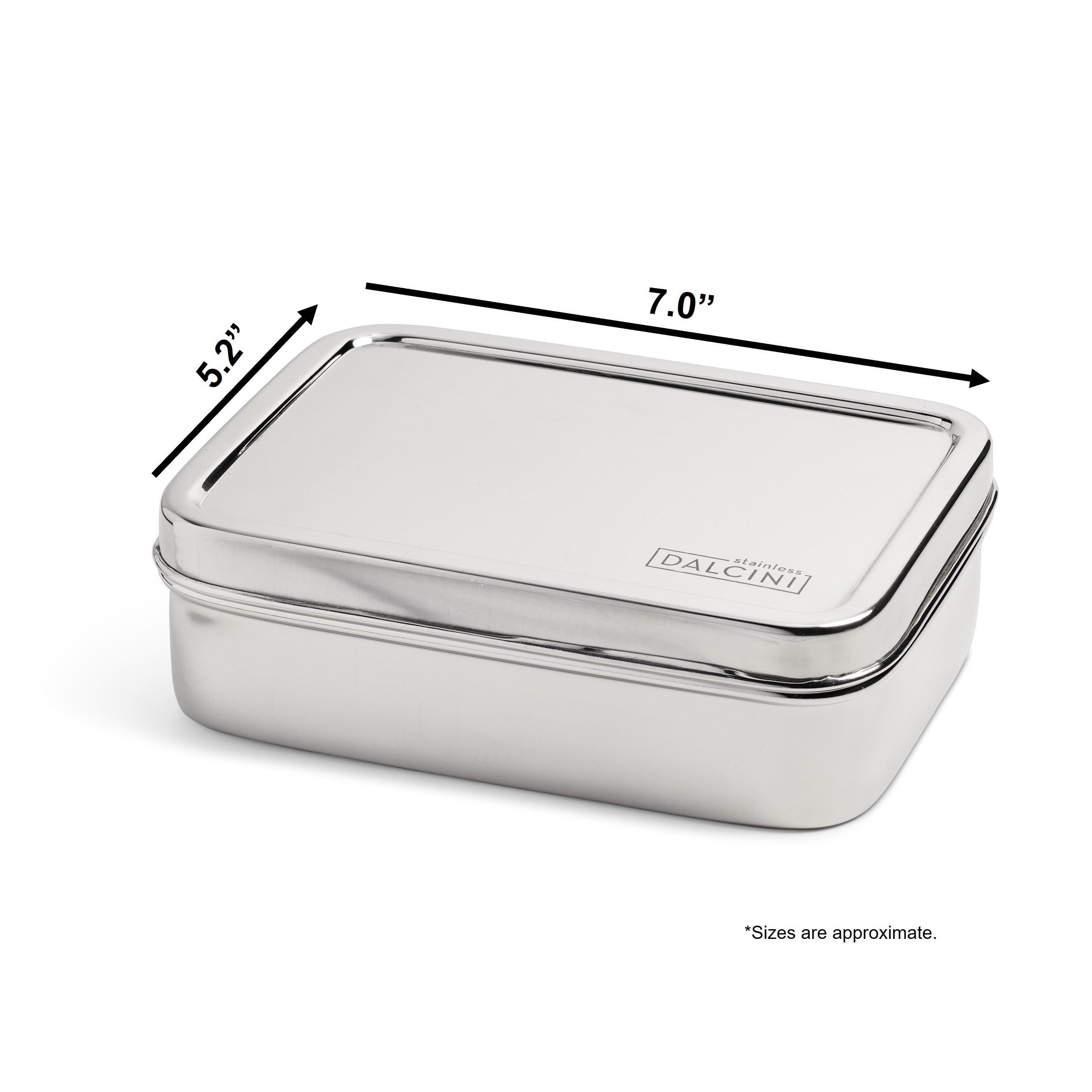 DALCINI Snack Stainless Steel Bpa-free Reusable Food Storage Container Set  with Lid in the Food Storage Containers department at