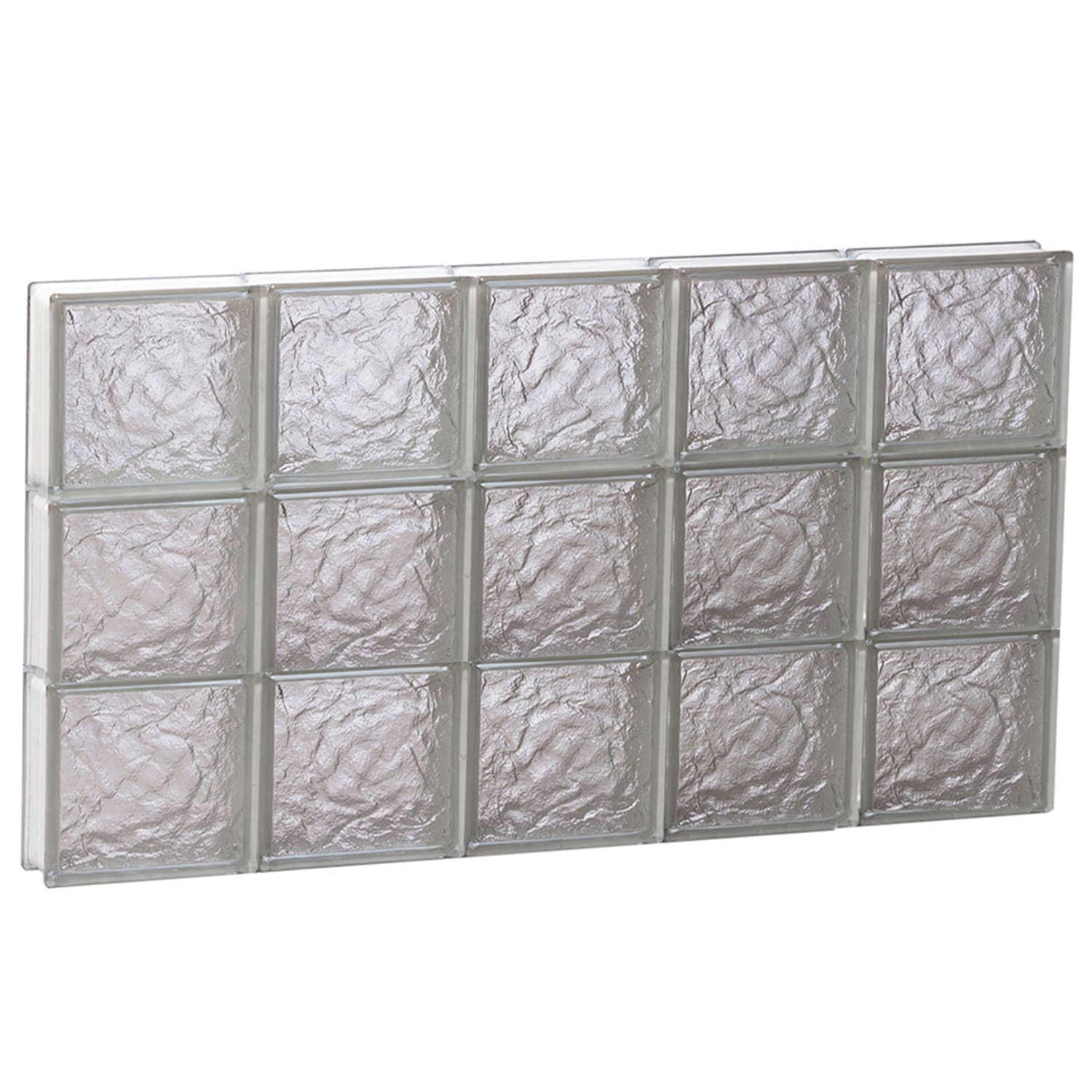 REDI2SET S4024IS Ice Glass 38-3/4-in x 23-1/4-in Frameless Replacement Glass Block Window