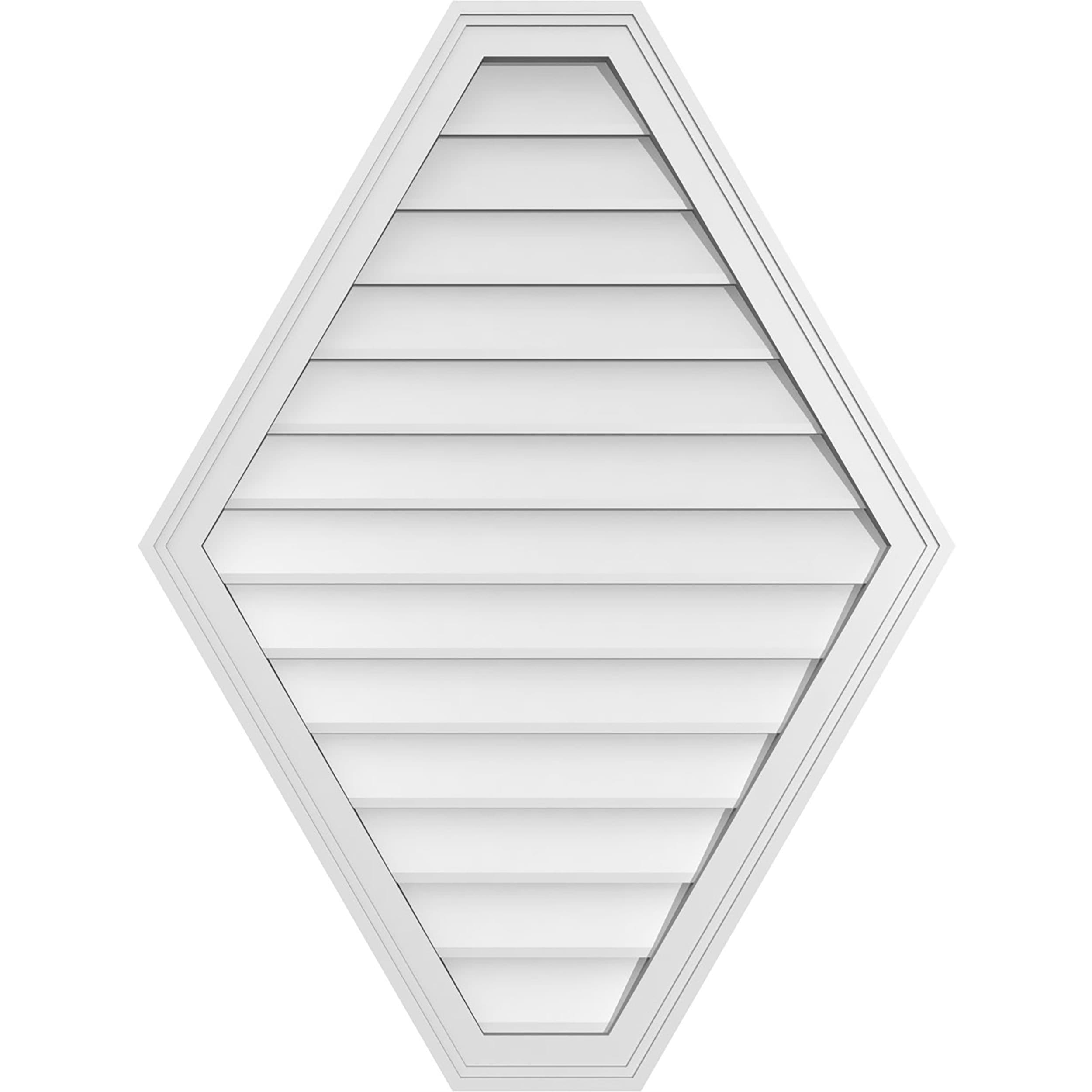 Ekena Millwork GVPHP30X4002SN 30-Inches x 40-Inches Off-white Peaked PVC Gable Louver Vent