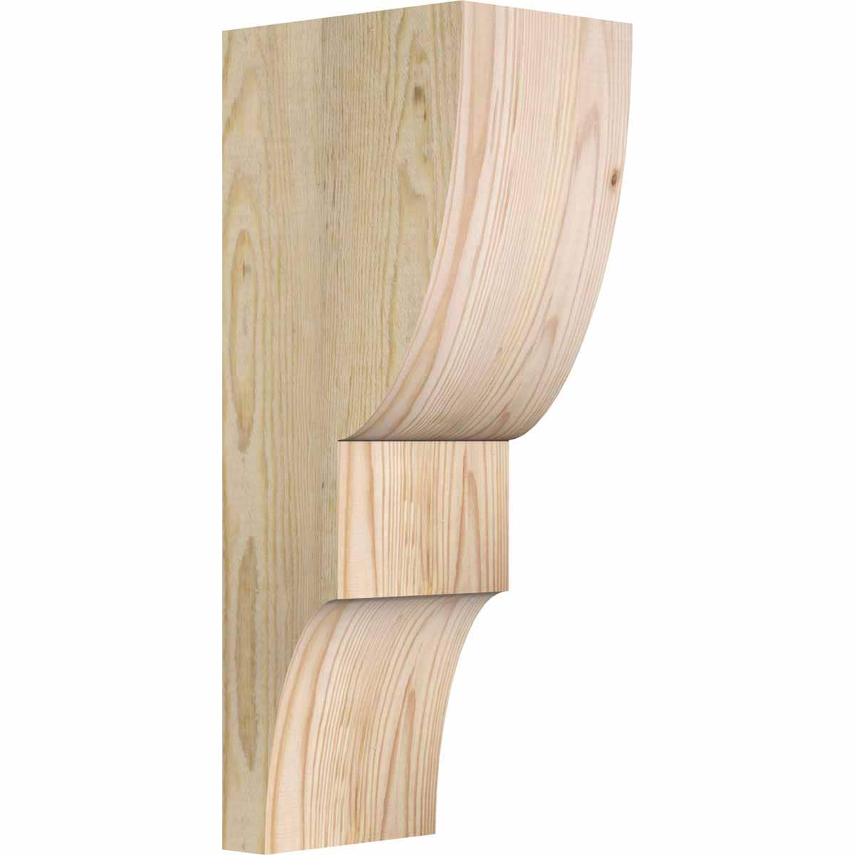 Ekena Millwork COR06X08X20RID00RDF 6-in x 8-in x 20-in Ridgewood Unfinished Douglas fir Wood Paintable/Stainable Corbel