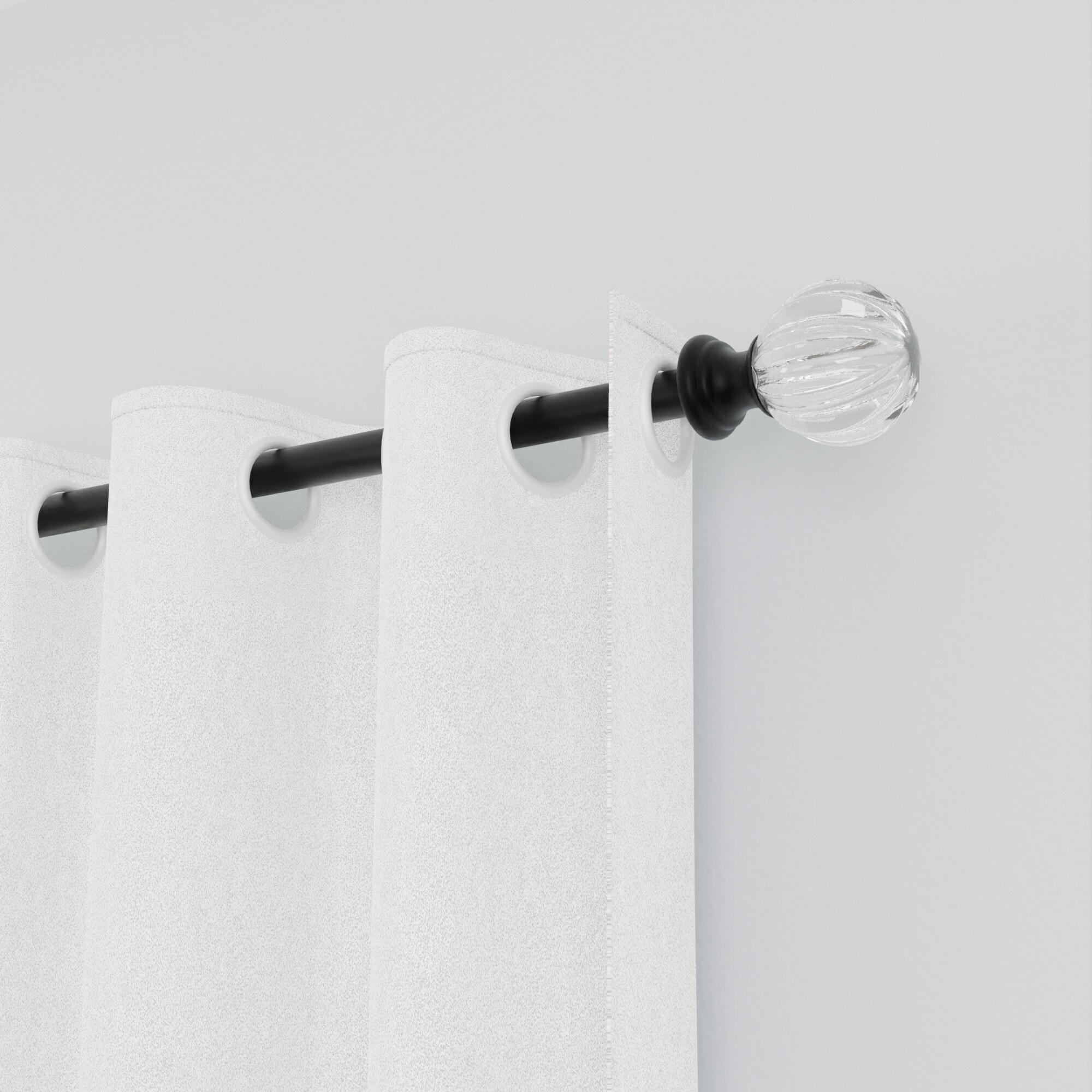 Style Selections FSI 1172F MBLK Curtain-Rods - View #2