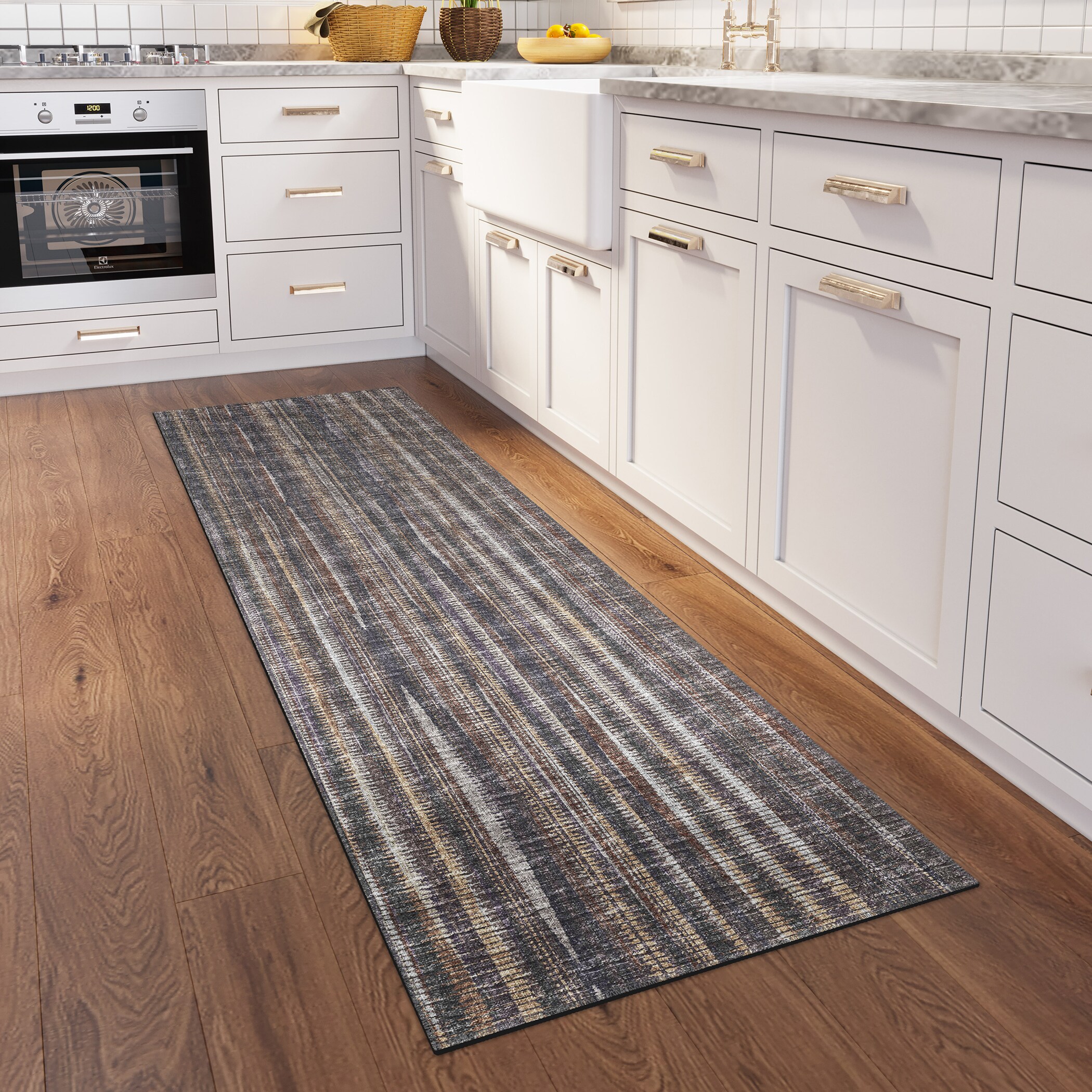 Addison Rugs Waverly 2 X 8 Brown/Tan Indoor/Outdoor Abstract Area Rug ...