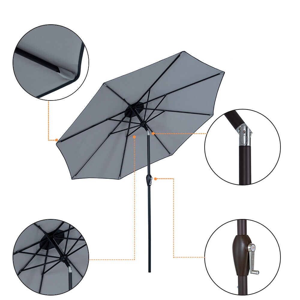 PolyTeak UMBL-9FT-GYC Umbrellas-2 - View #4