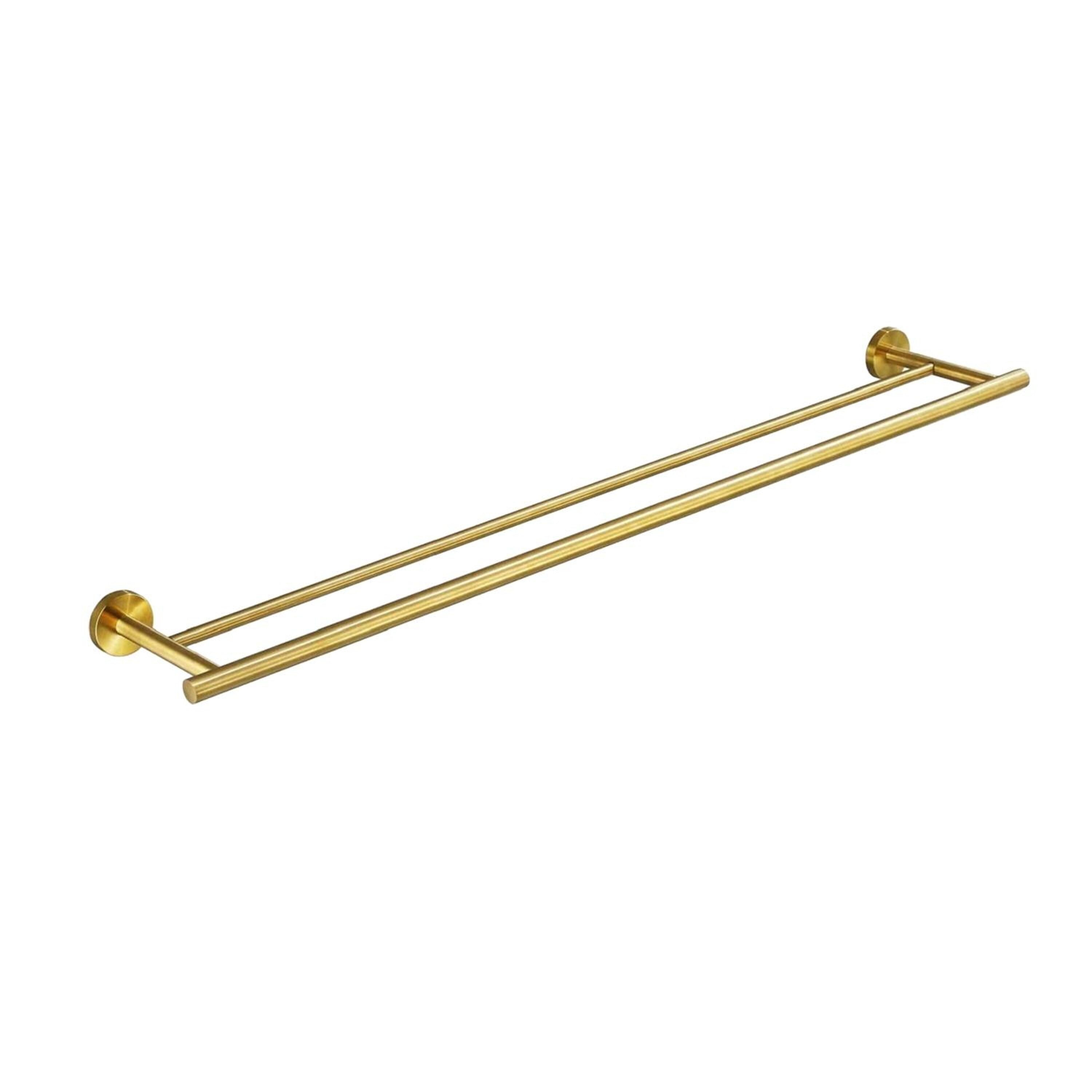 Bayfeve 23.6 Inch Brushed Gold Wall Mounted Double Towel Bar