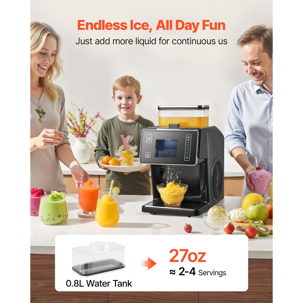 YOSIMFUR Snowflake Ice Machine 44LBS/24H Snowflake Ice Maker Ice-Shaver Machine with Stainless Steel Blade Electric Snow Cone Maker with 0.2 Gal Tank 60S Fast Pre-Cooling for Home And Small Gatherings Sansujyuku sansujyuku.com