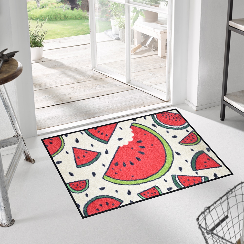 Studio 67 Washable Red Indoor Machine Washable Area Rug in the Rugs ...